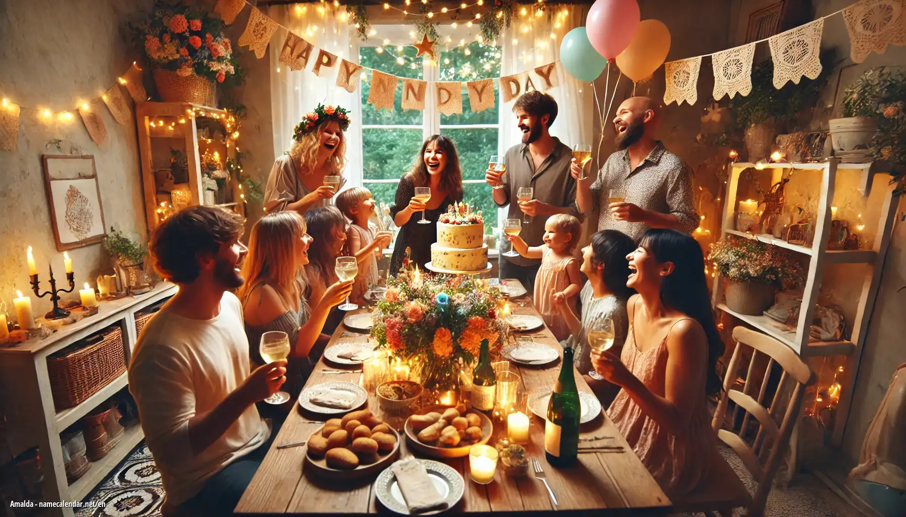 Celebration of name day and name - Amalda