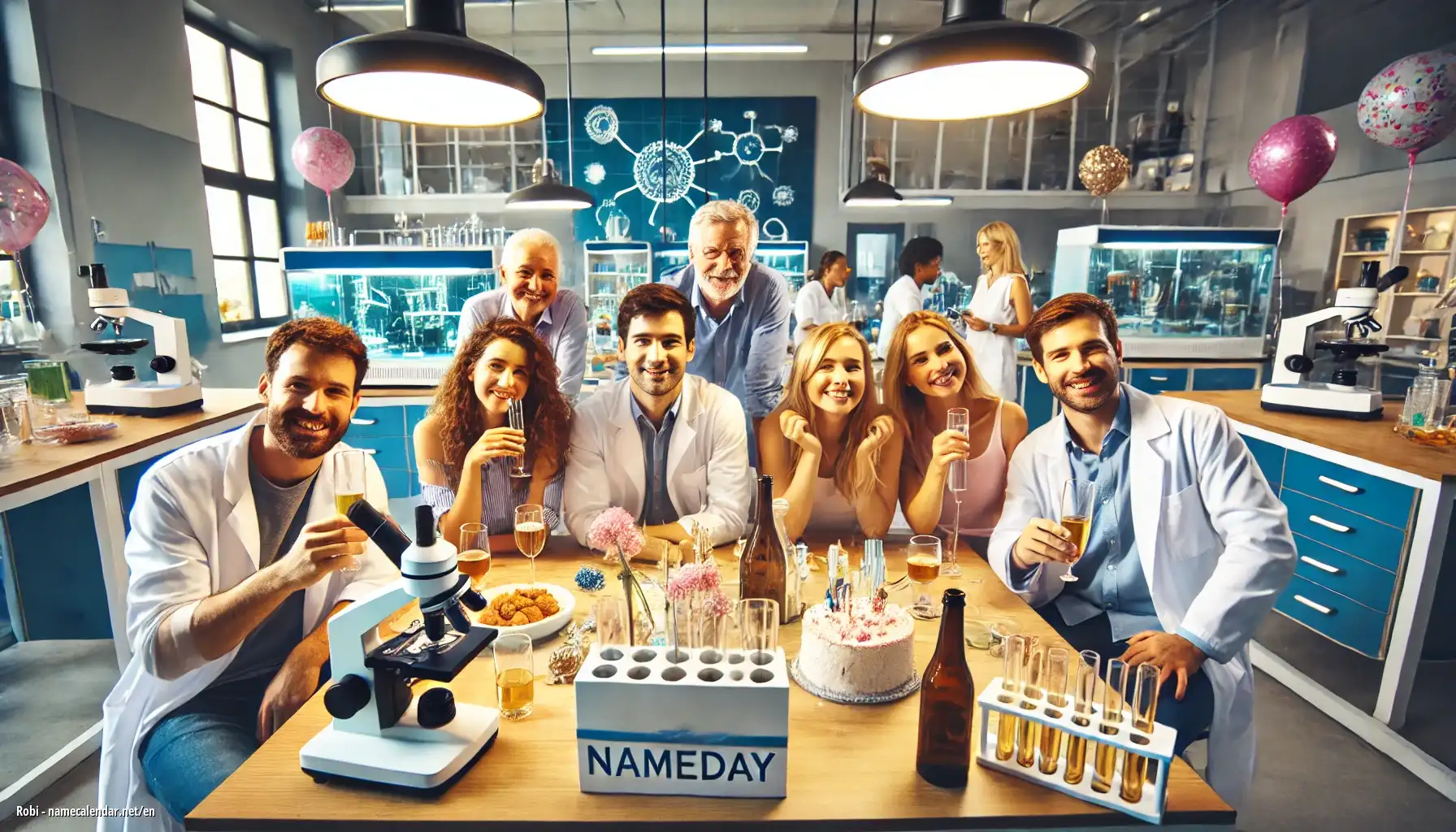 Celebration of name day and name - Robi