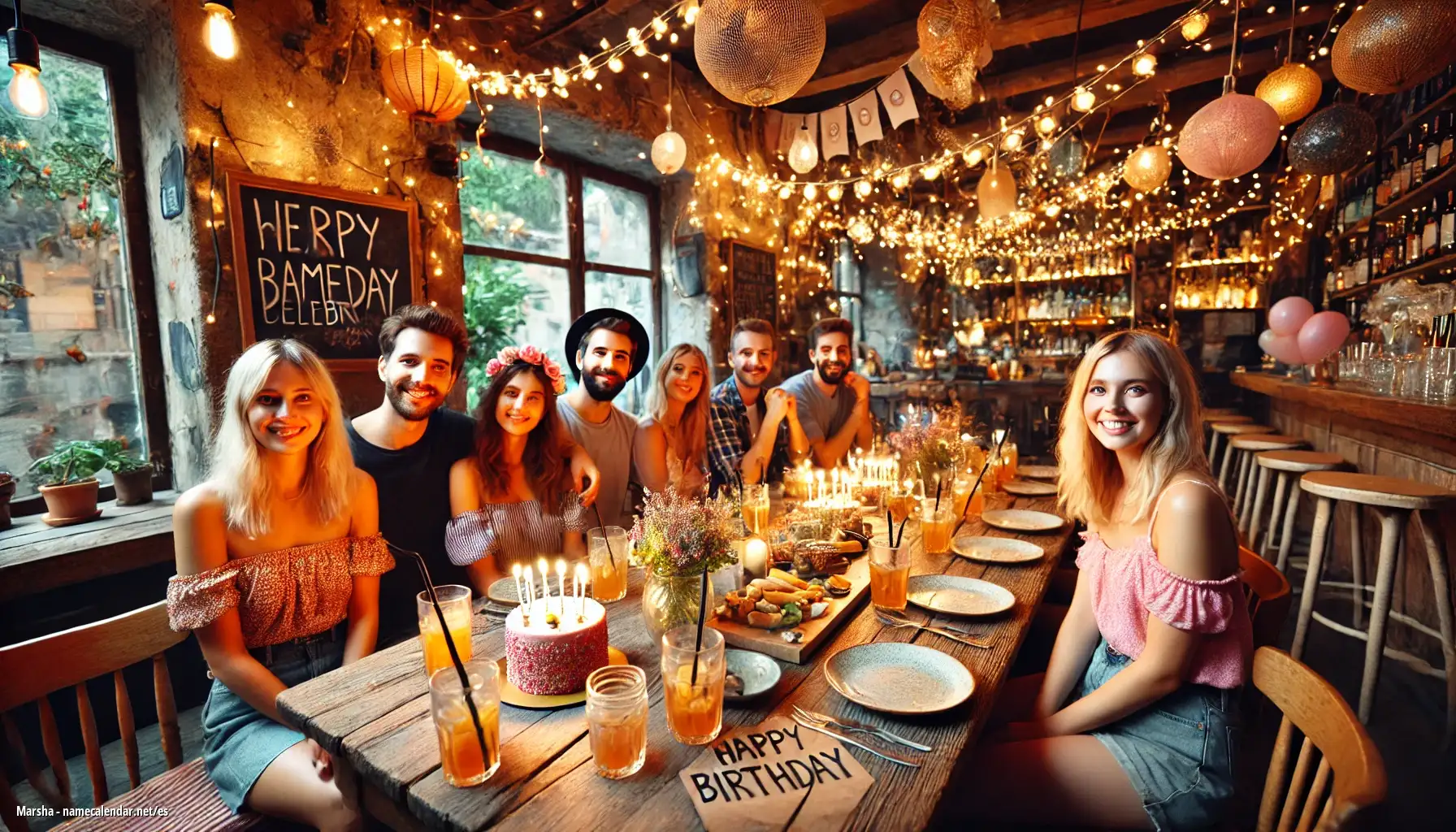 Celebración del onomástico y del nombre - Marsha