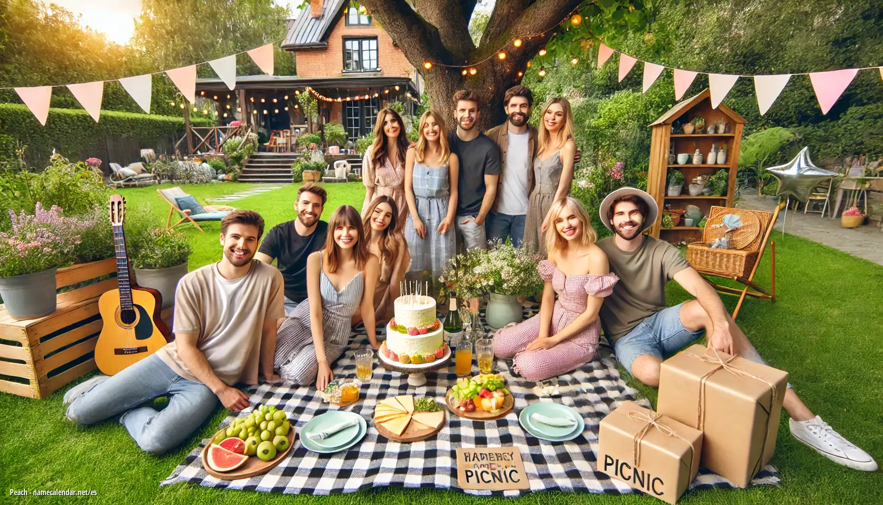 Celebración del onomástico y del nombre - Peach