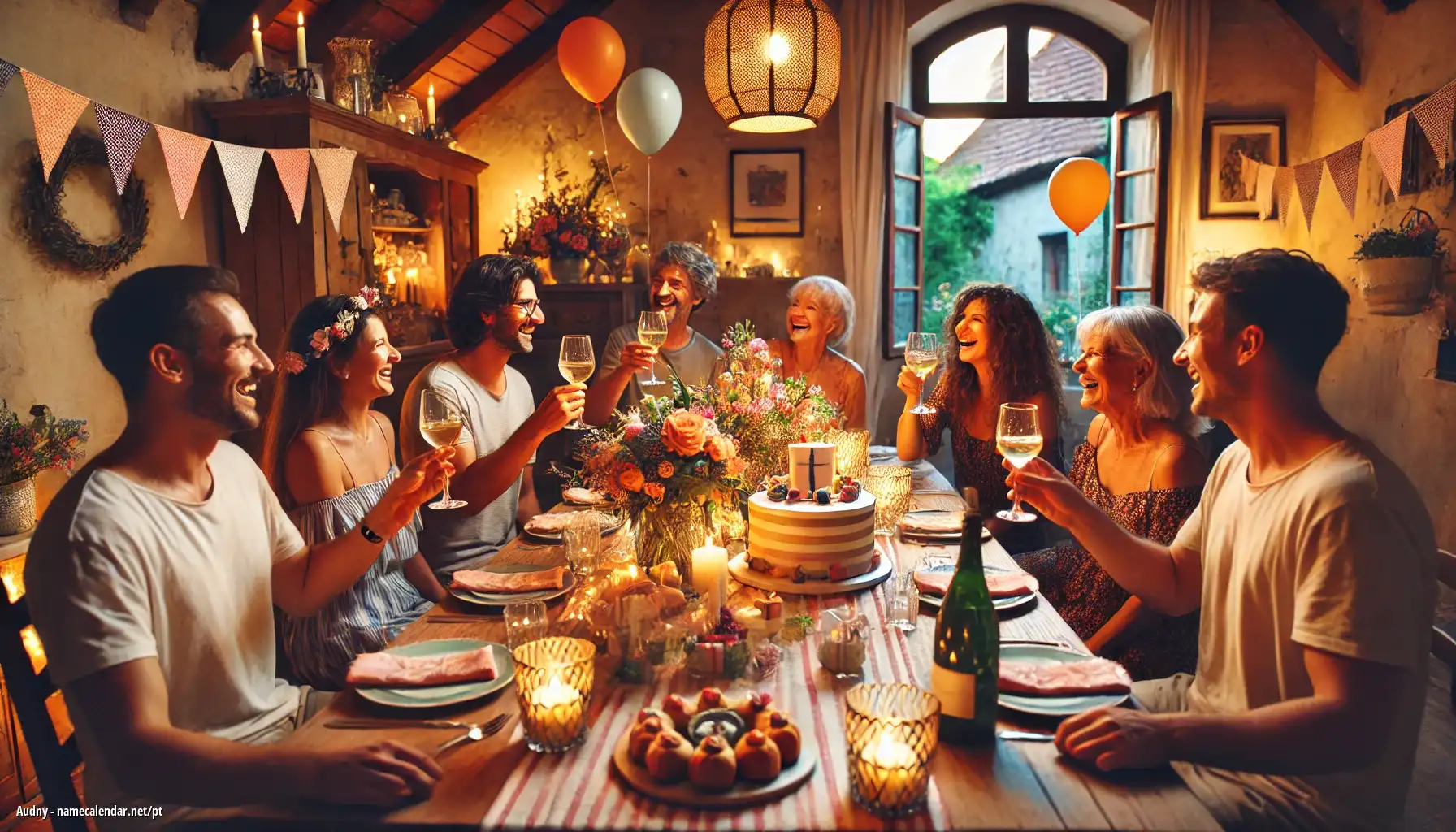 Celebração do dia do nome e nome - Audny