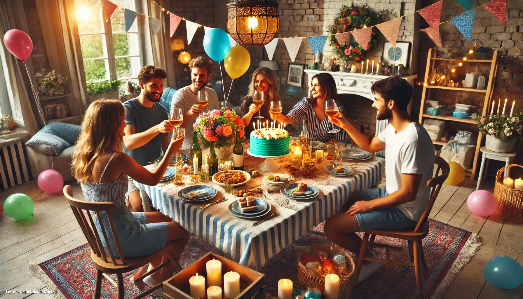 Celebração do dia do nome e nome - Lester