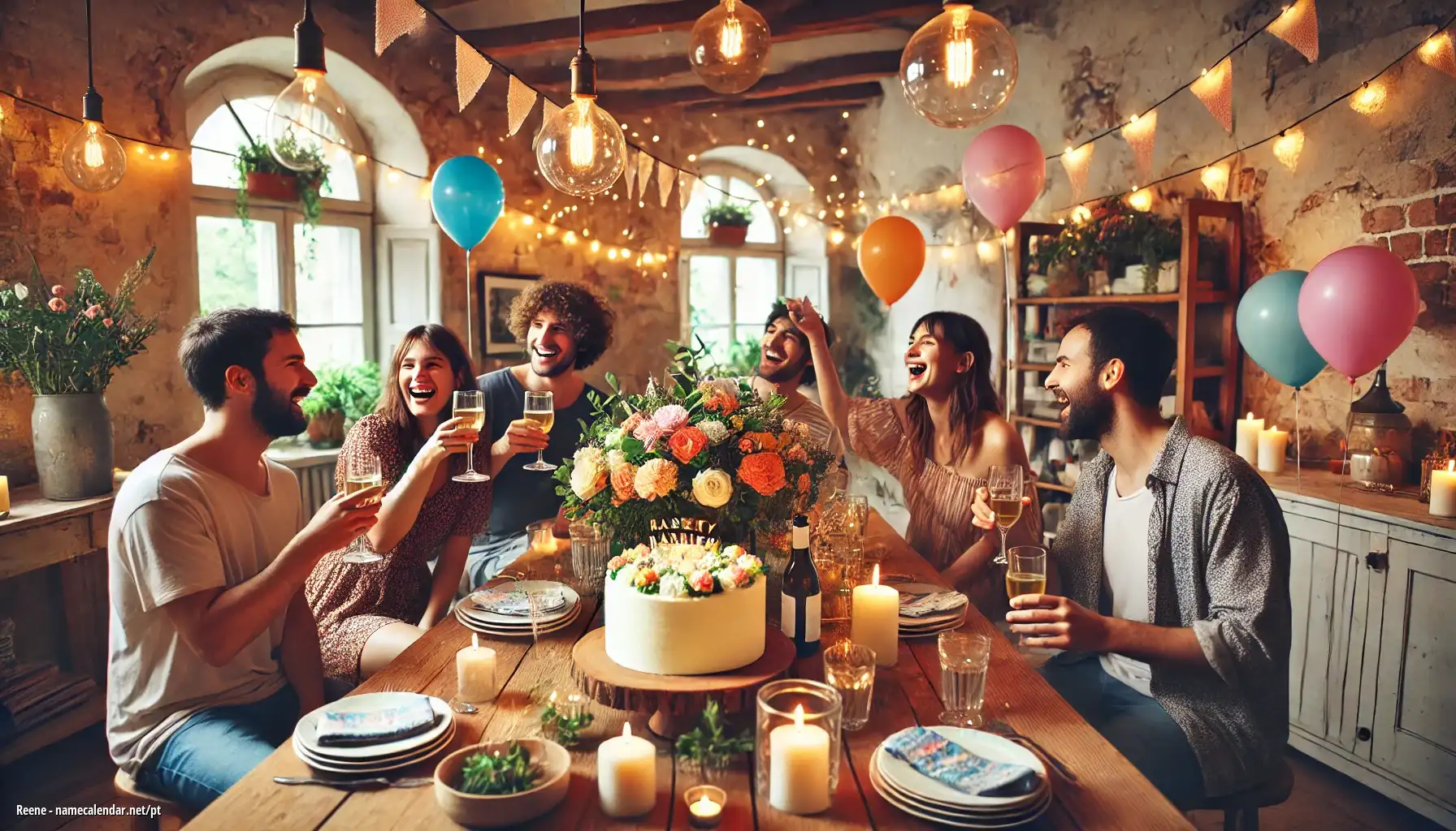 Celebração do dia do nome e nome - Reene