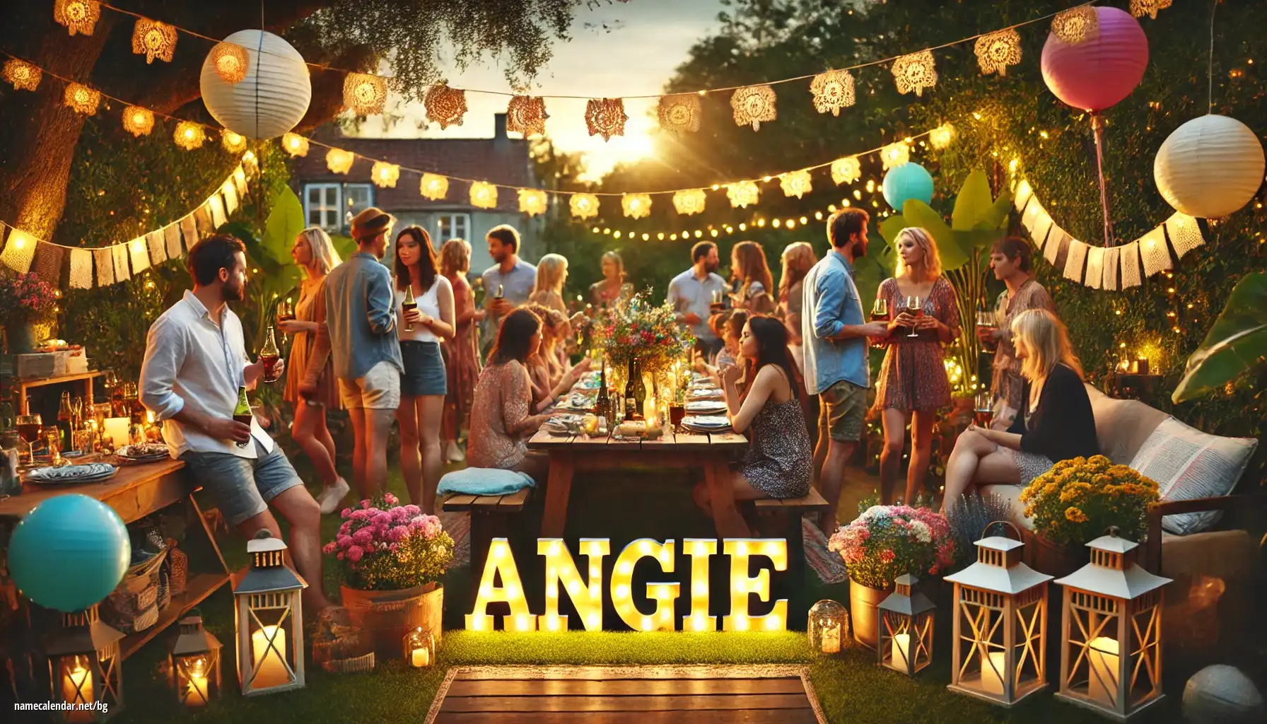 Празнуване на имен ден и име - Angie