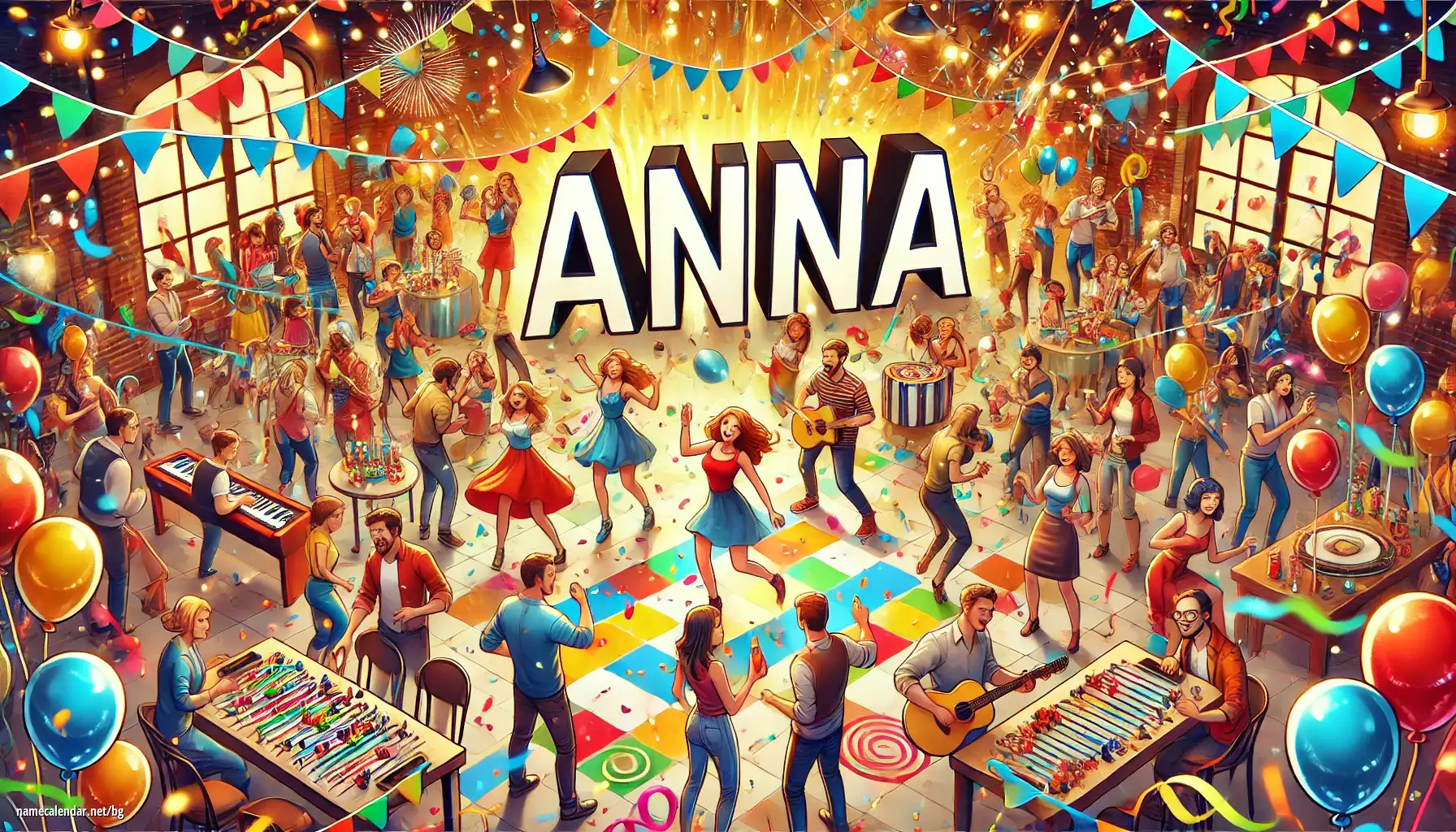 Празнуване на имен ден и име - Anna