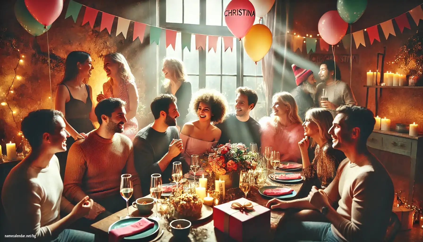 Празнуване на имен ден и име - Christina