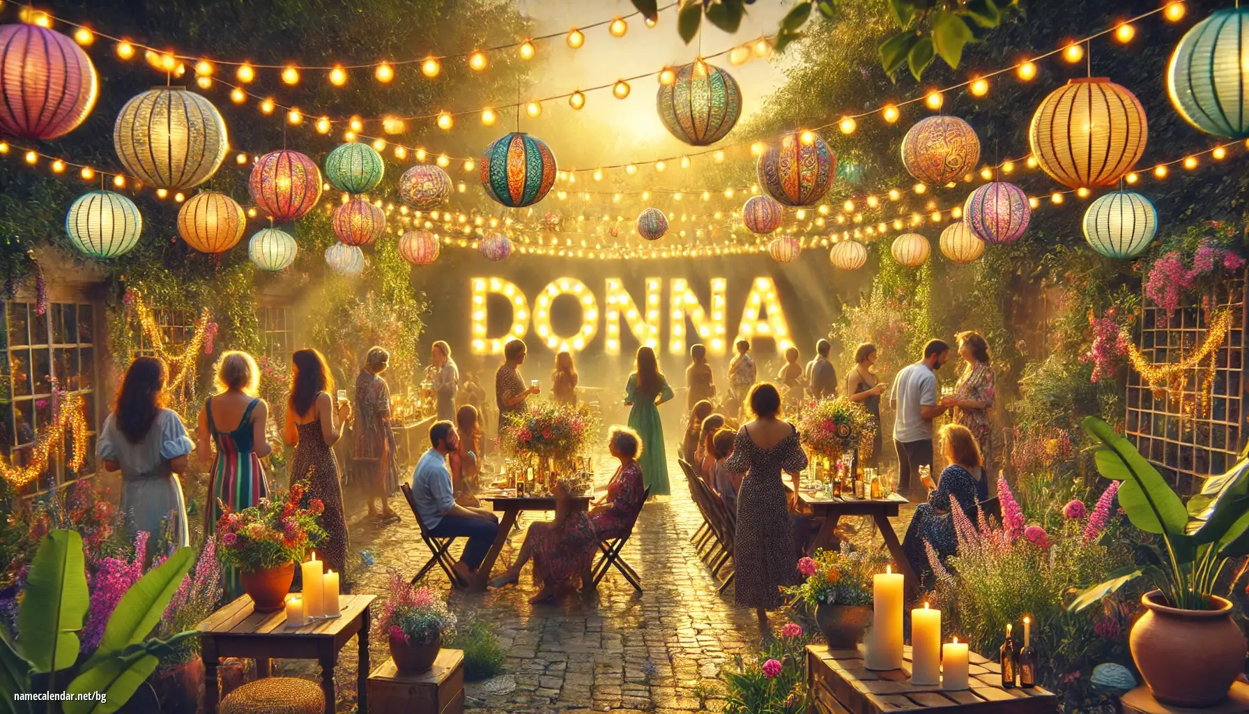 Празнуване на имен ден и име - Donna