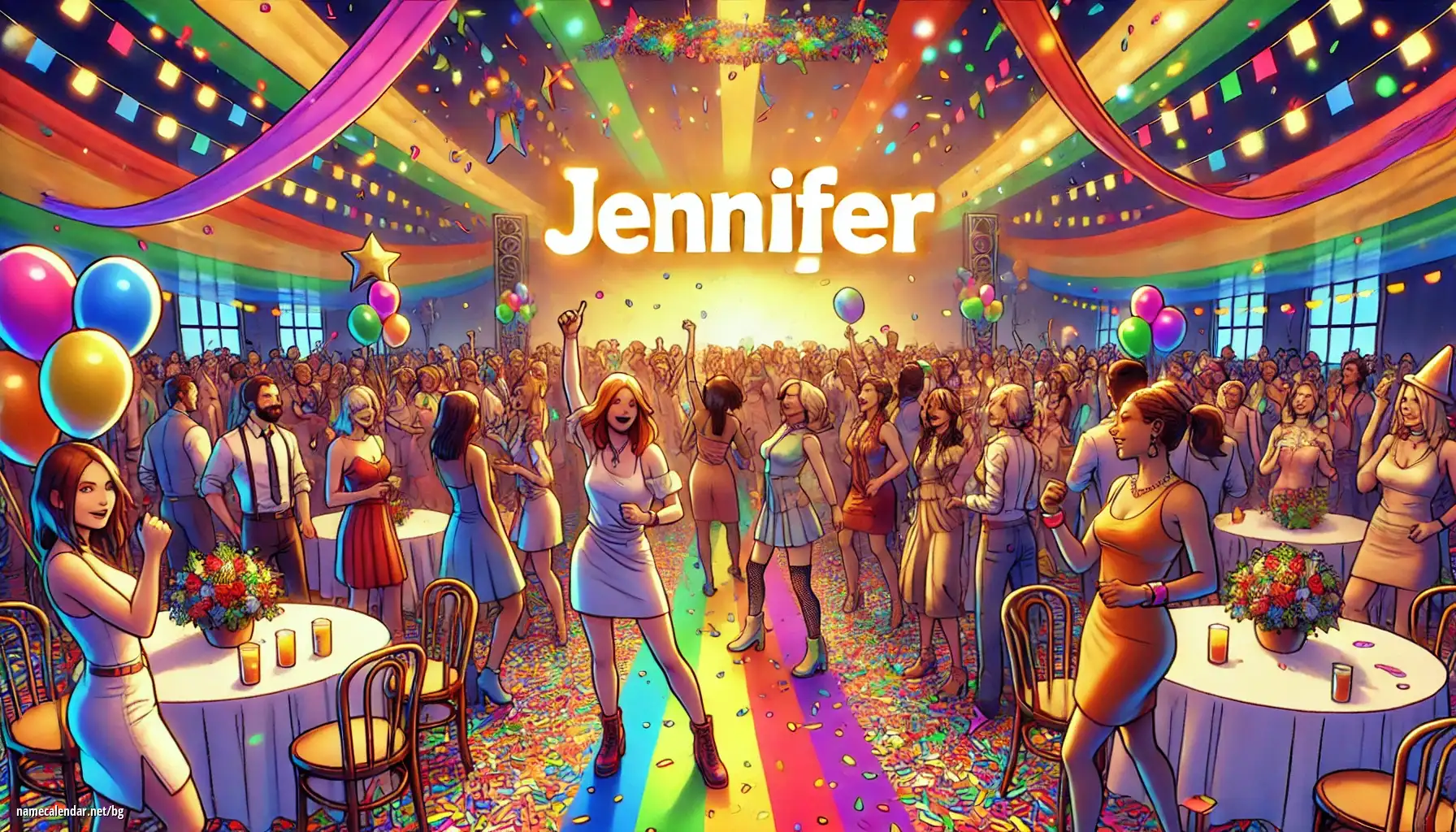 Празнуване на имен ден и име - Jennifer