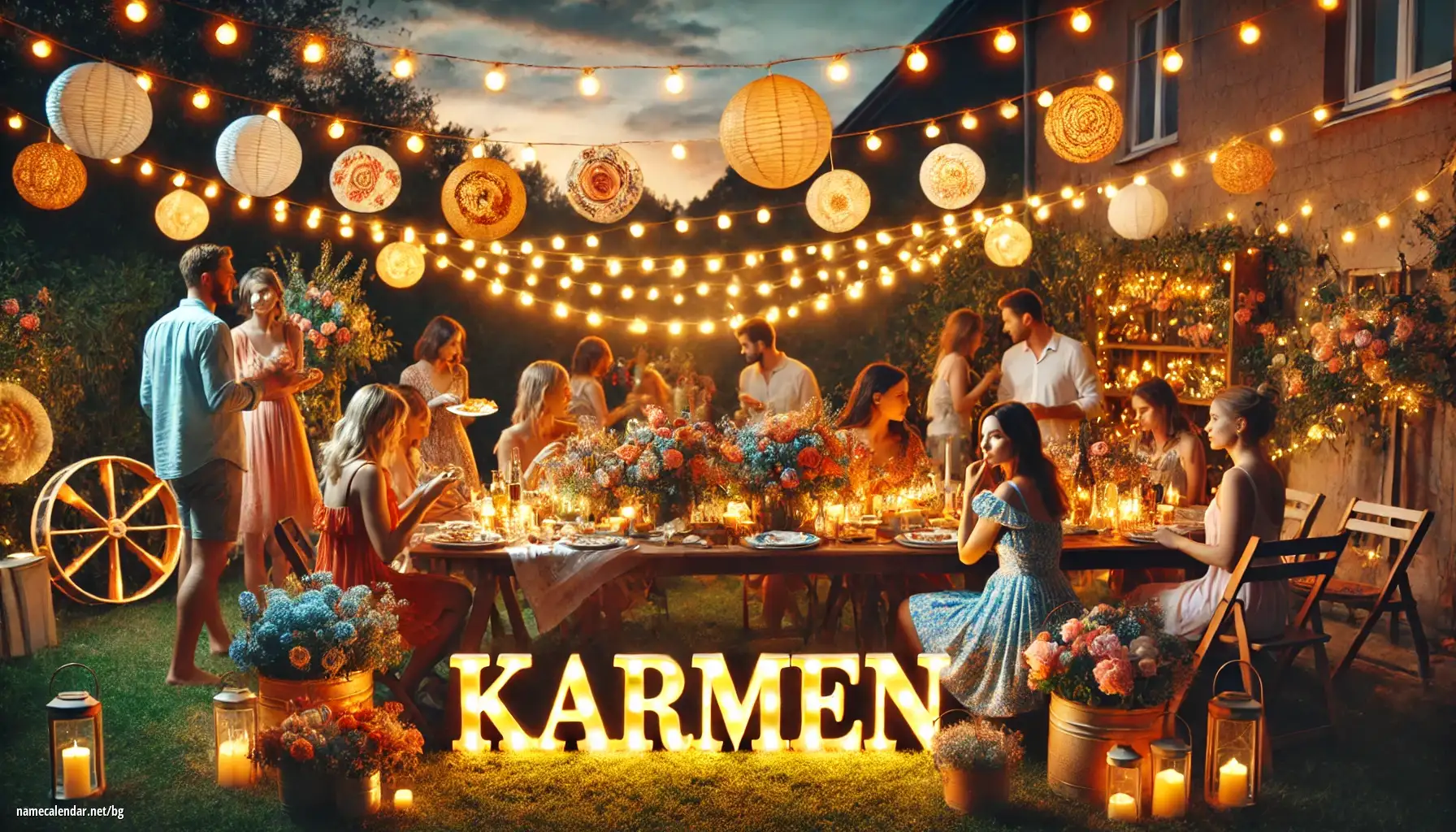 Празнуване на имен ден и име - Karmen