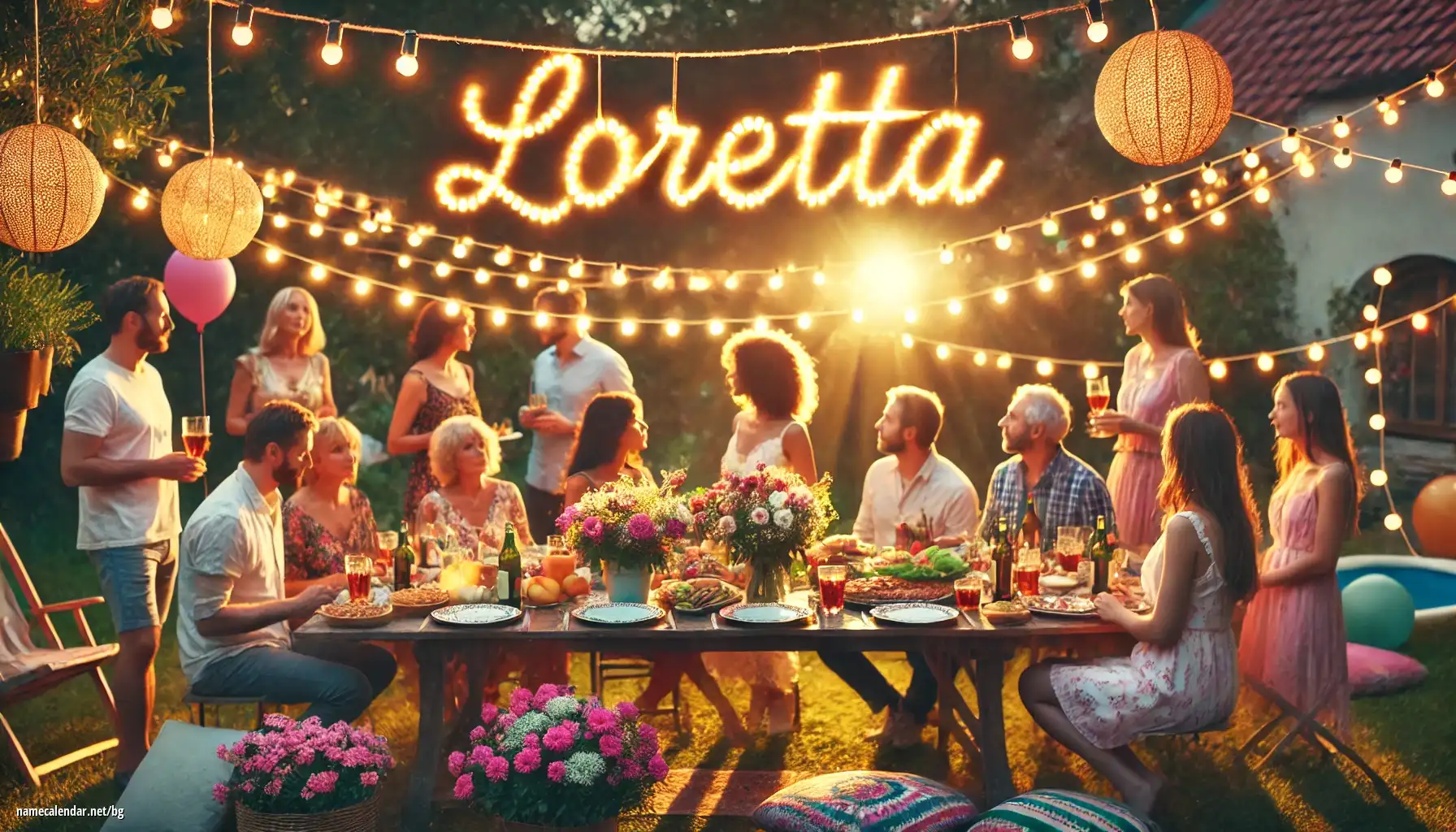 Празнуване на имен ден и име - Loretta