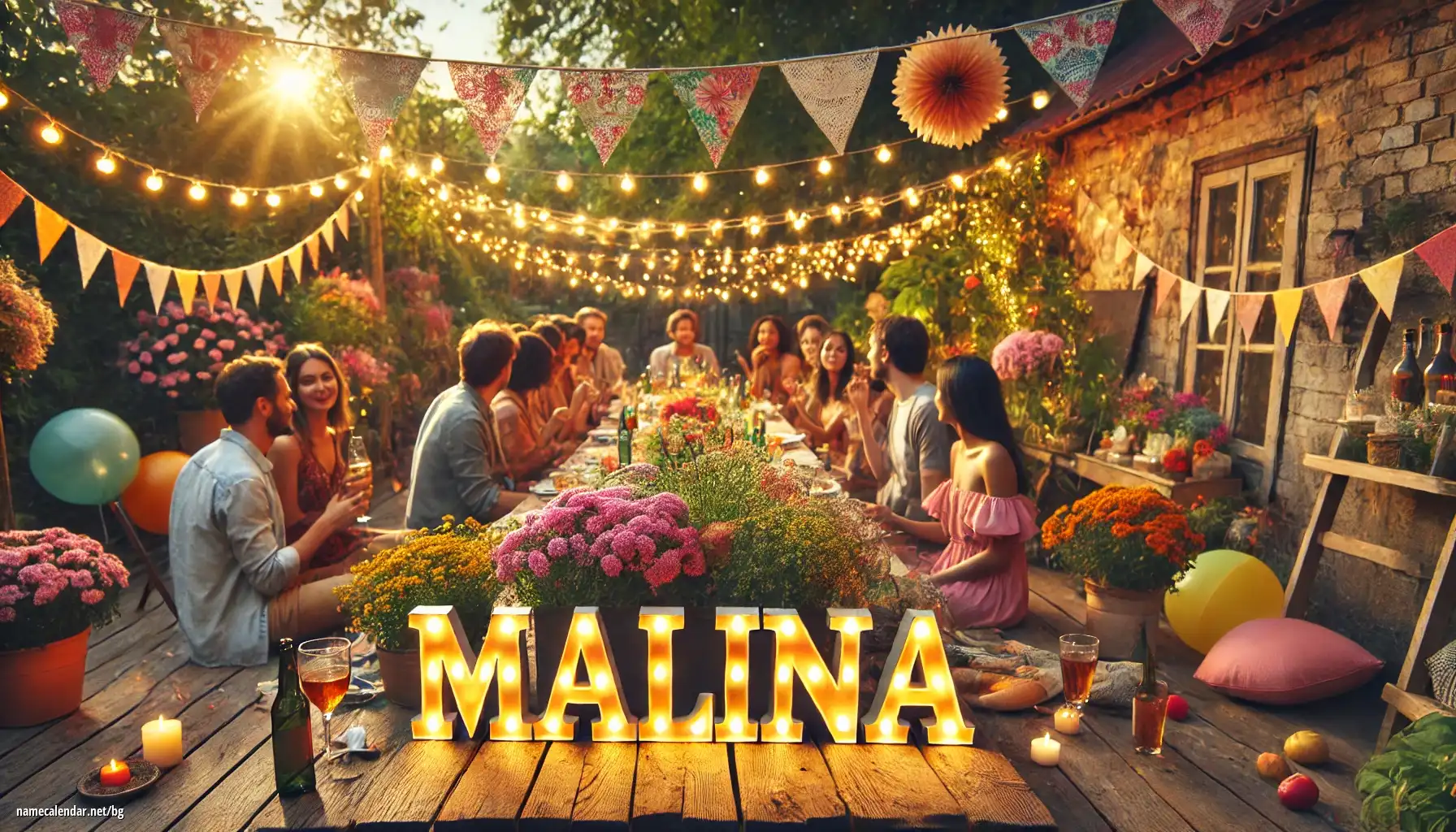 Празнуване на имен ден и име - Malina