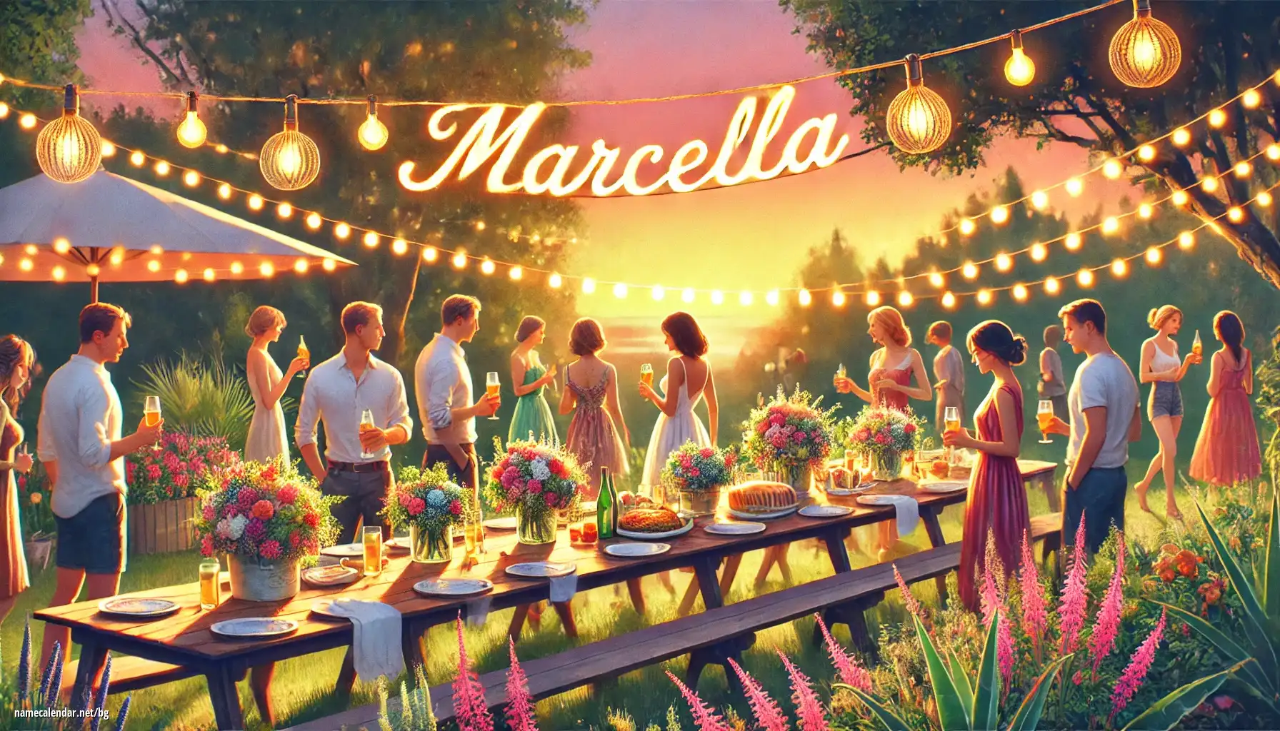 Празнуване на имен ден и име - Marcella