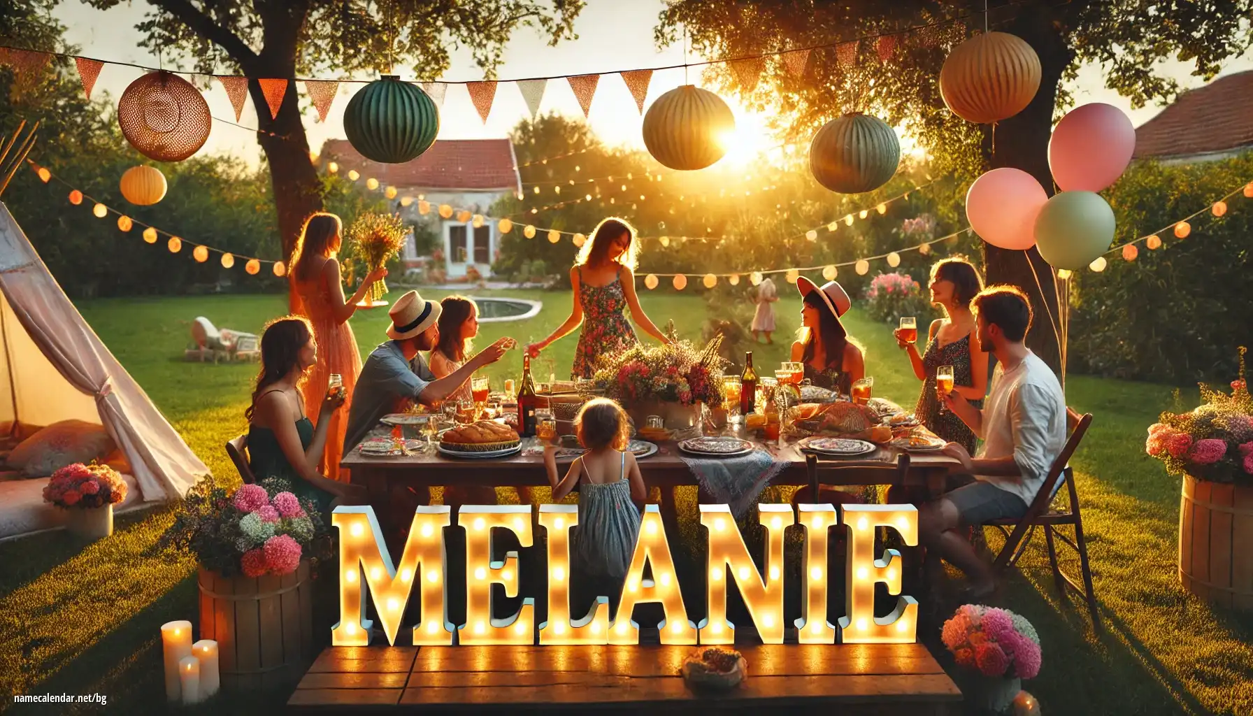 Празнуване на имен ден и име - Melanie