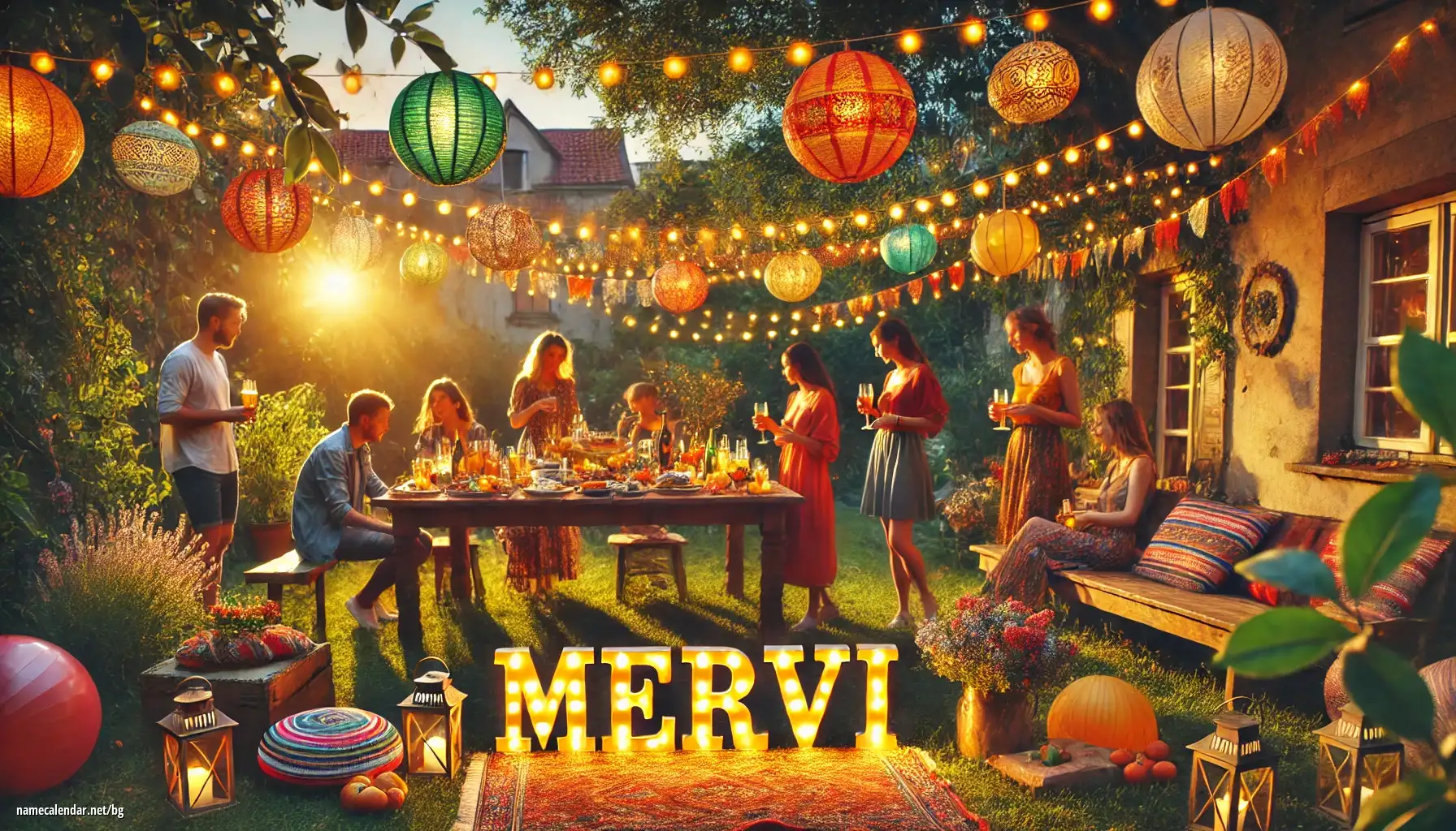 Празнуване на имен ден и име - Mervi