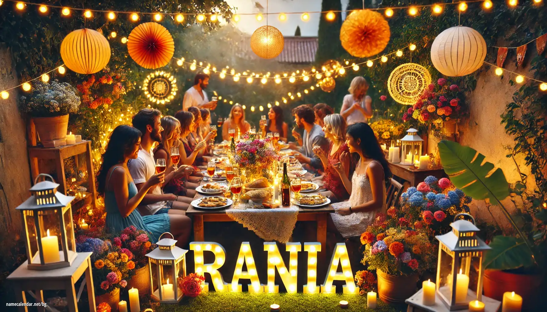 Празнуване на имен ден и име - Rania