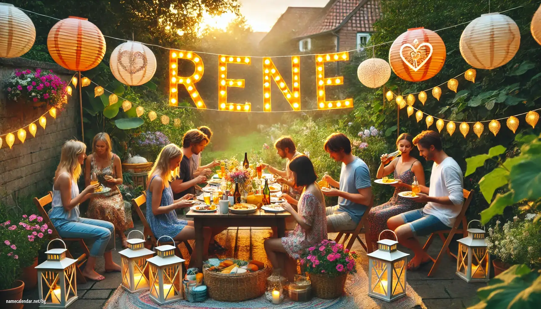 Празнуване на имен ден и име - Rene