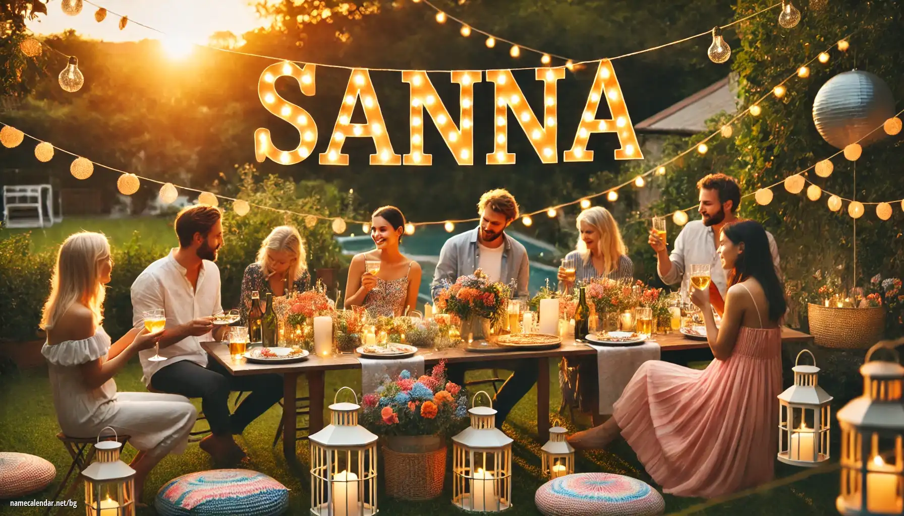 Празнуване на имен ден и име - Sanna