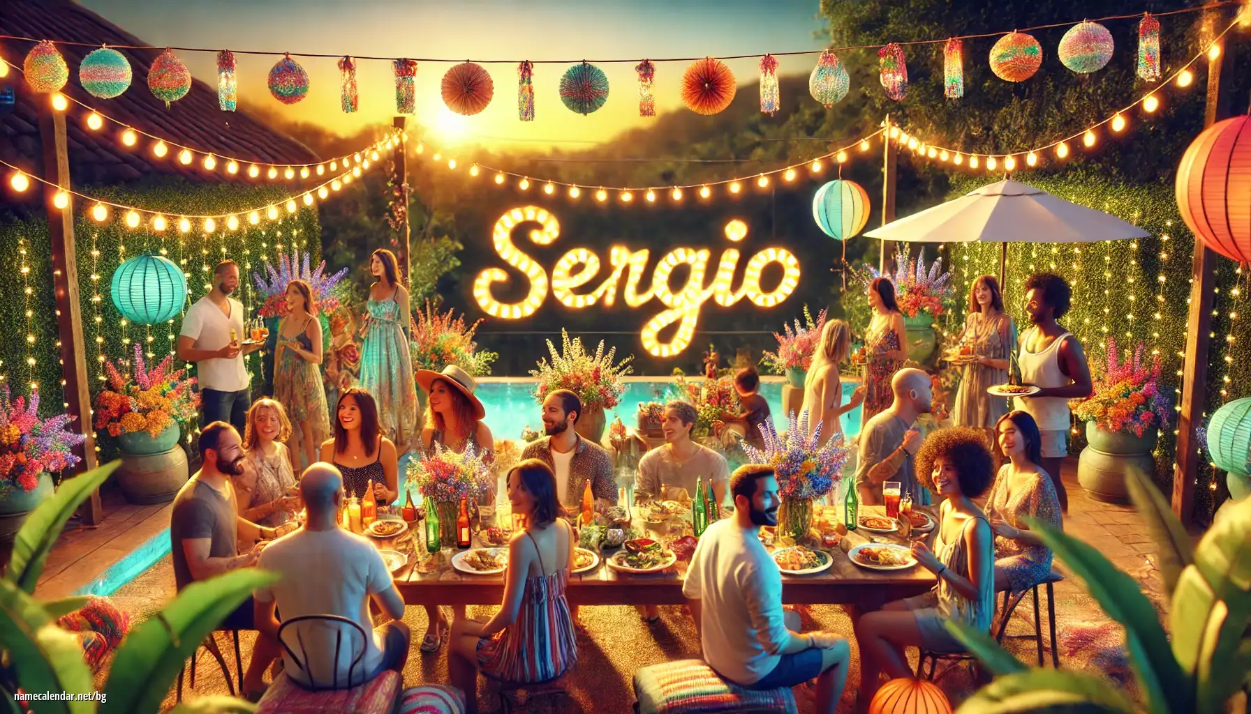 Празнуване на имен ден и име - Sergio