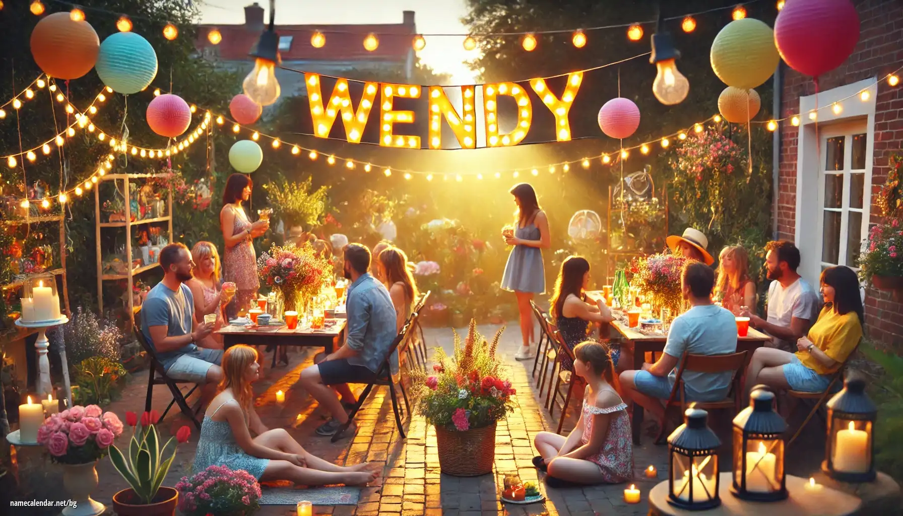 Празнуване на имен ден и име - Wendy