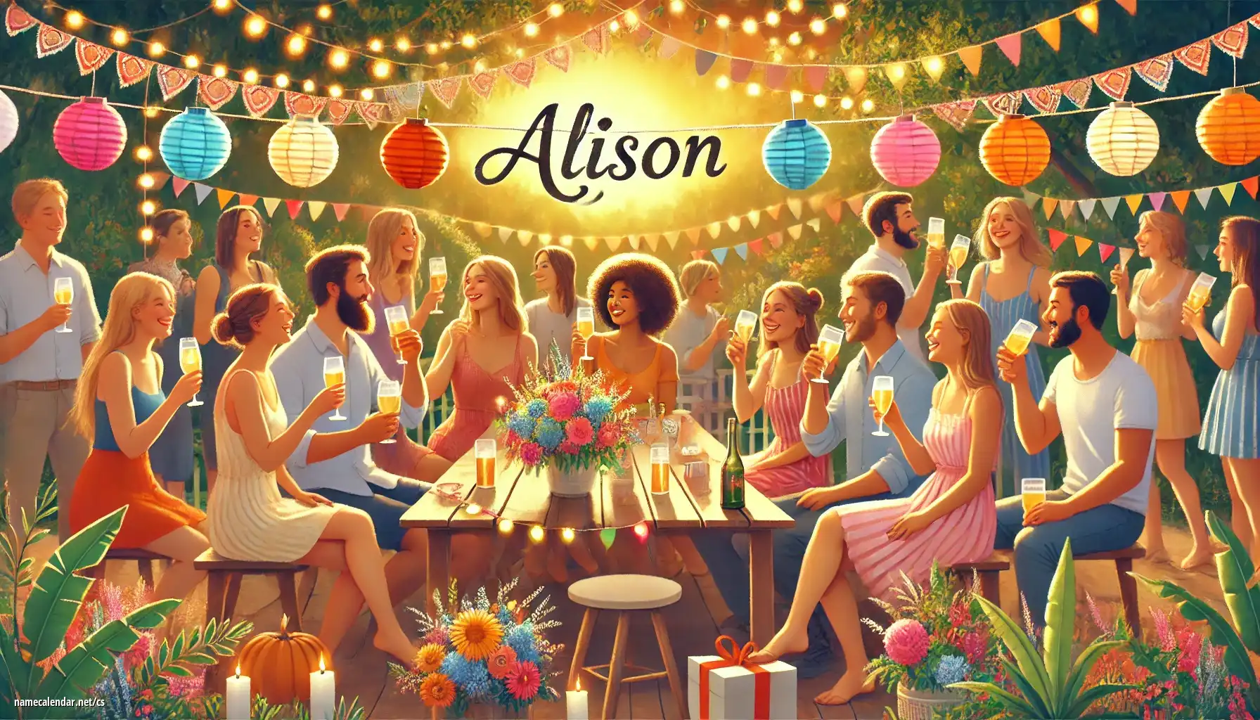 Oslava jmenin a jmenin - Alison