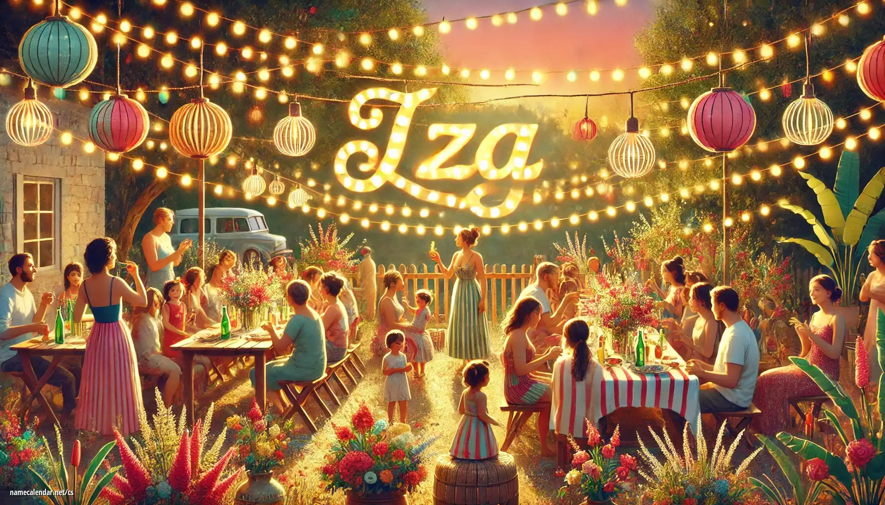 Oslava jmenin a jmenin - Iza