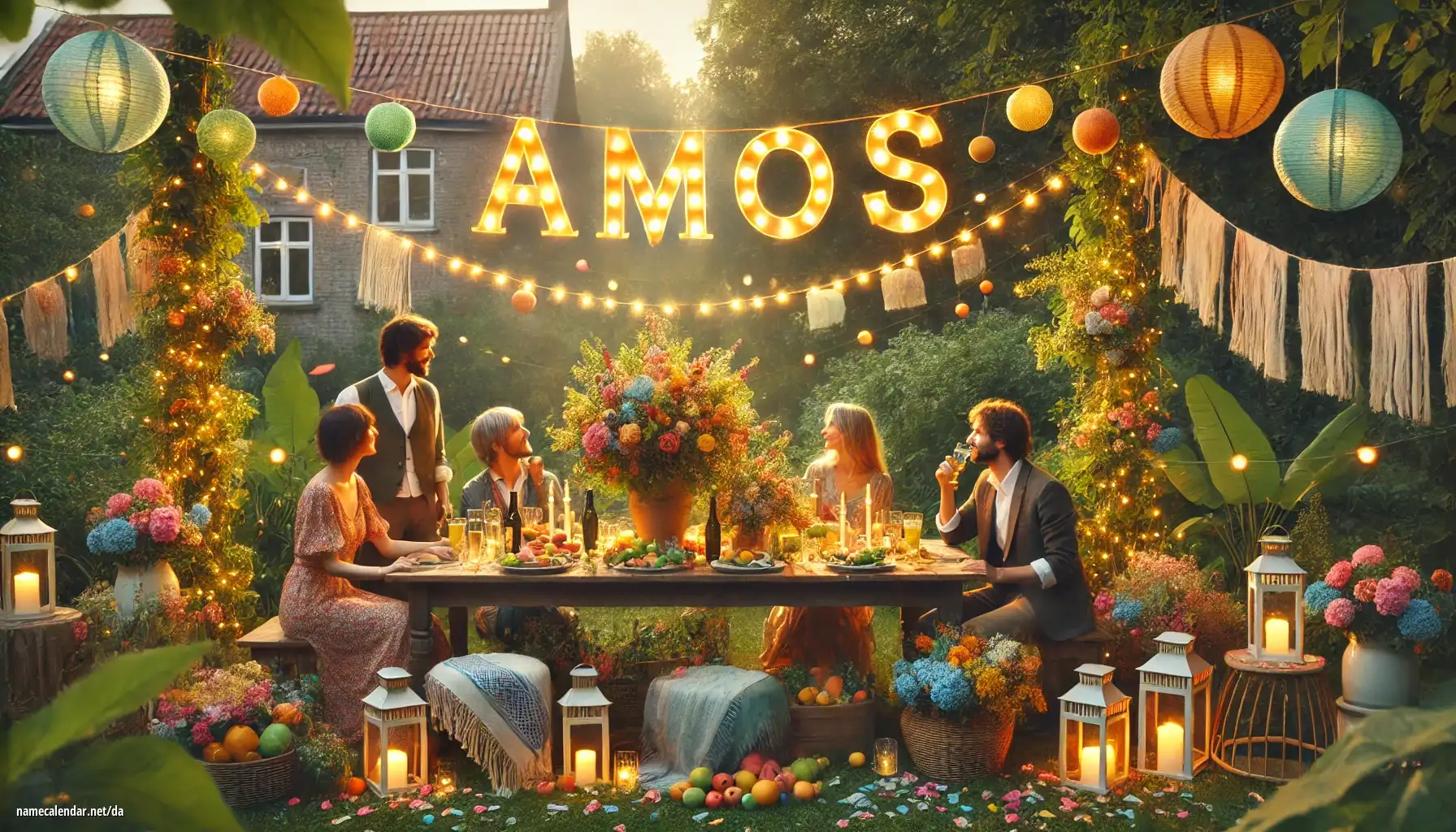 Fejring af navnedag og navn - Amos