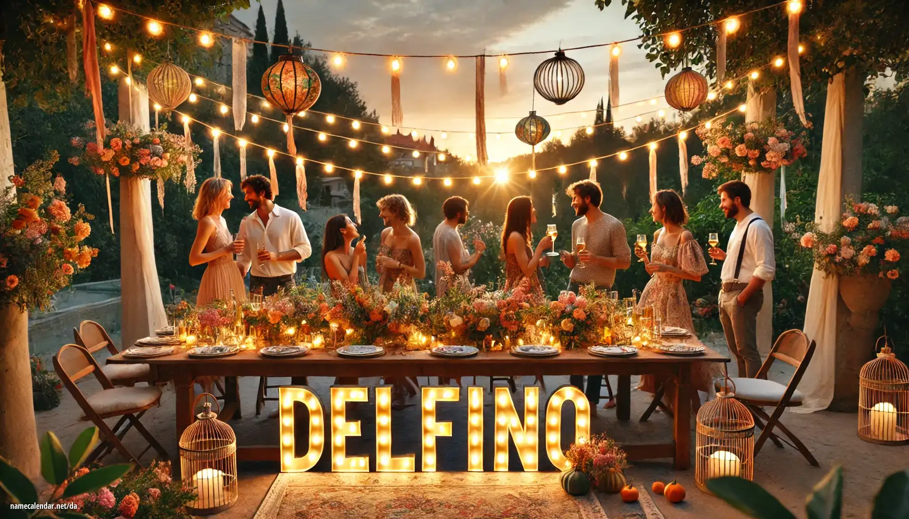 Fejring af navnedag og navn - Delfino