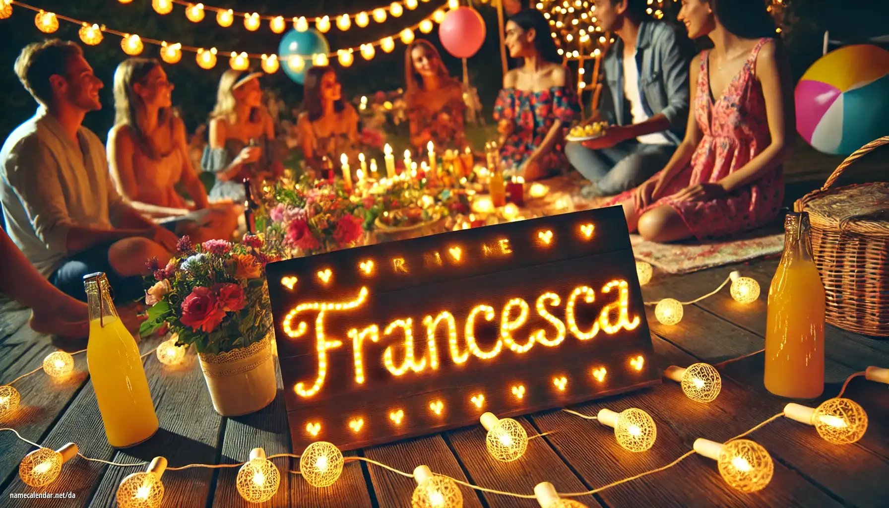 Fejring af navnedag og navn - Francesca