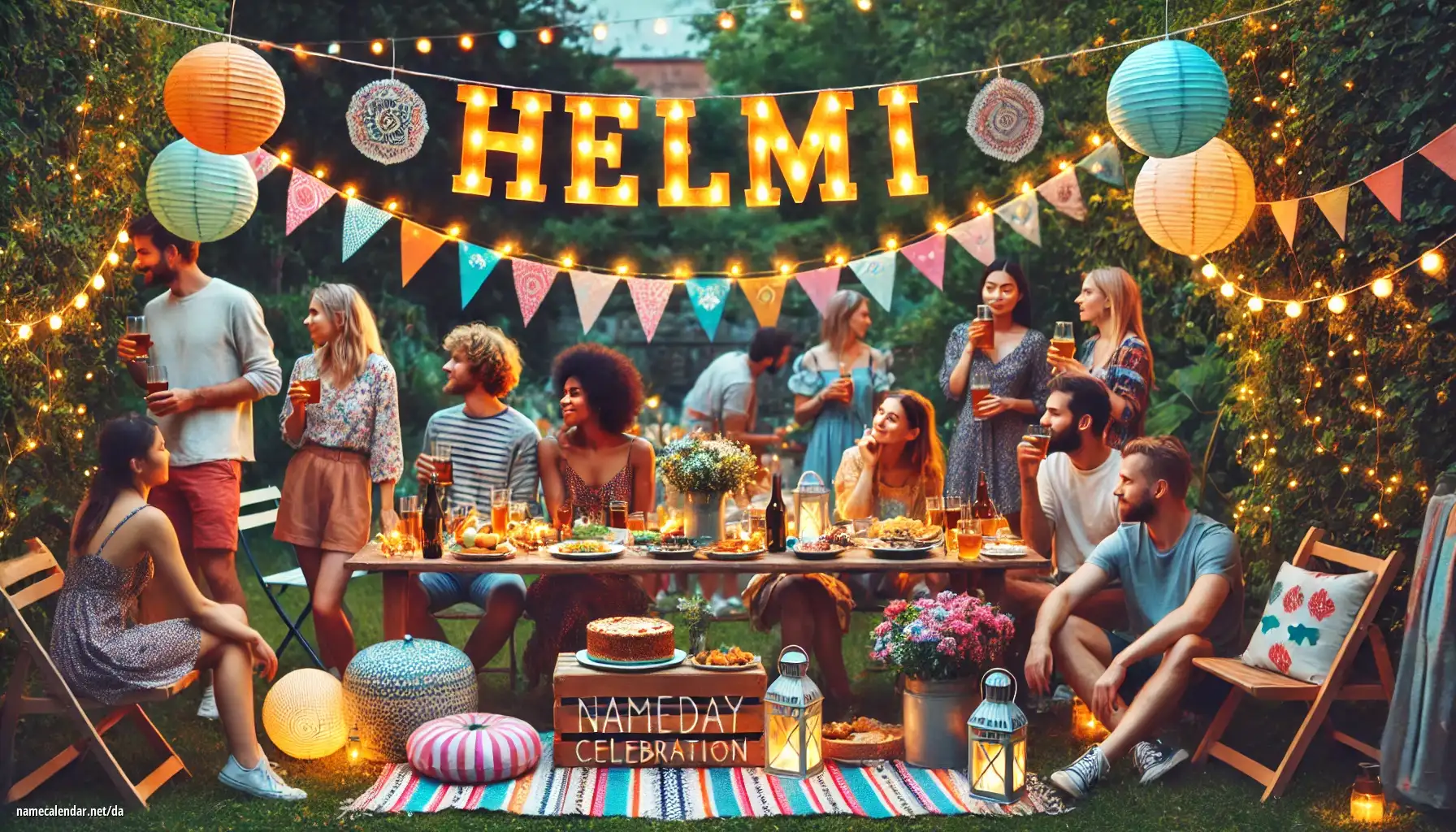 Fejring af navnedag og navn - Helmi