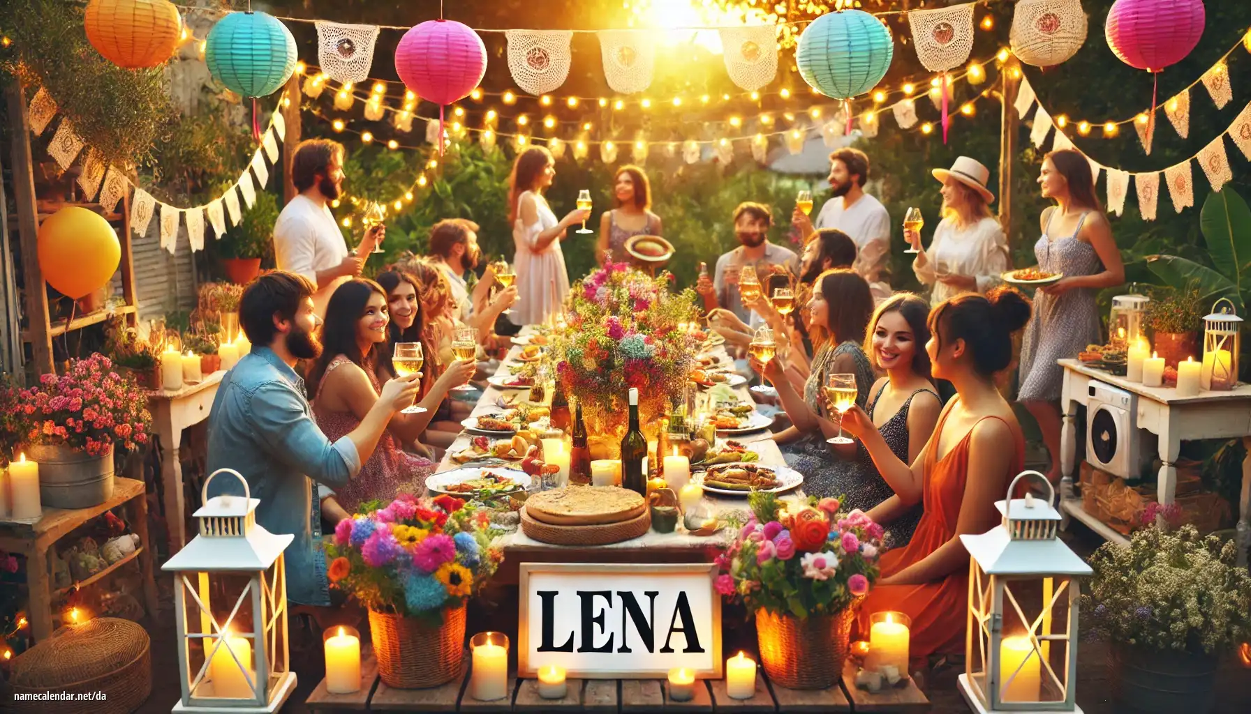 Fejring af navnedag og navn - Lena