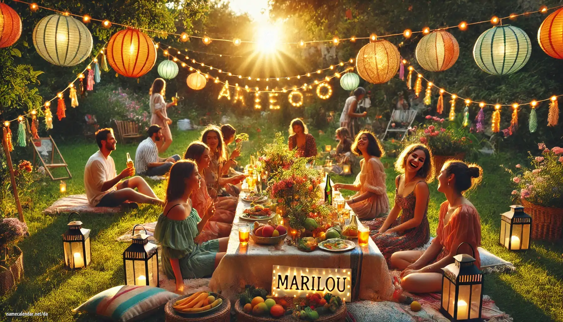 Fejring af navnedag og navn - Marilou