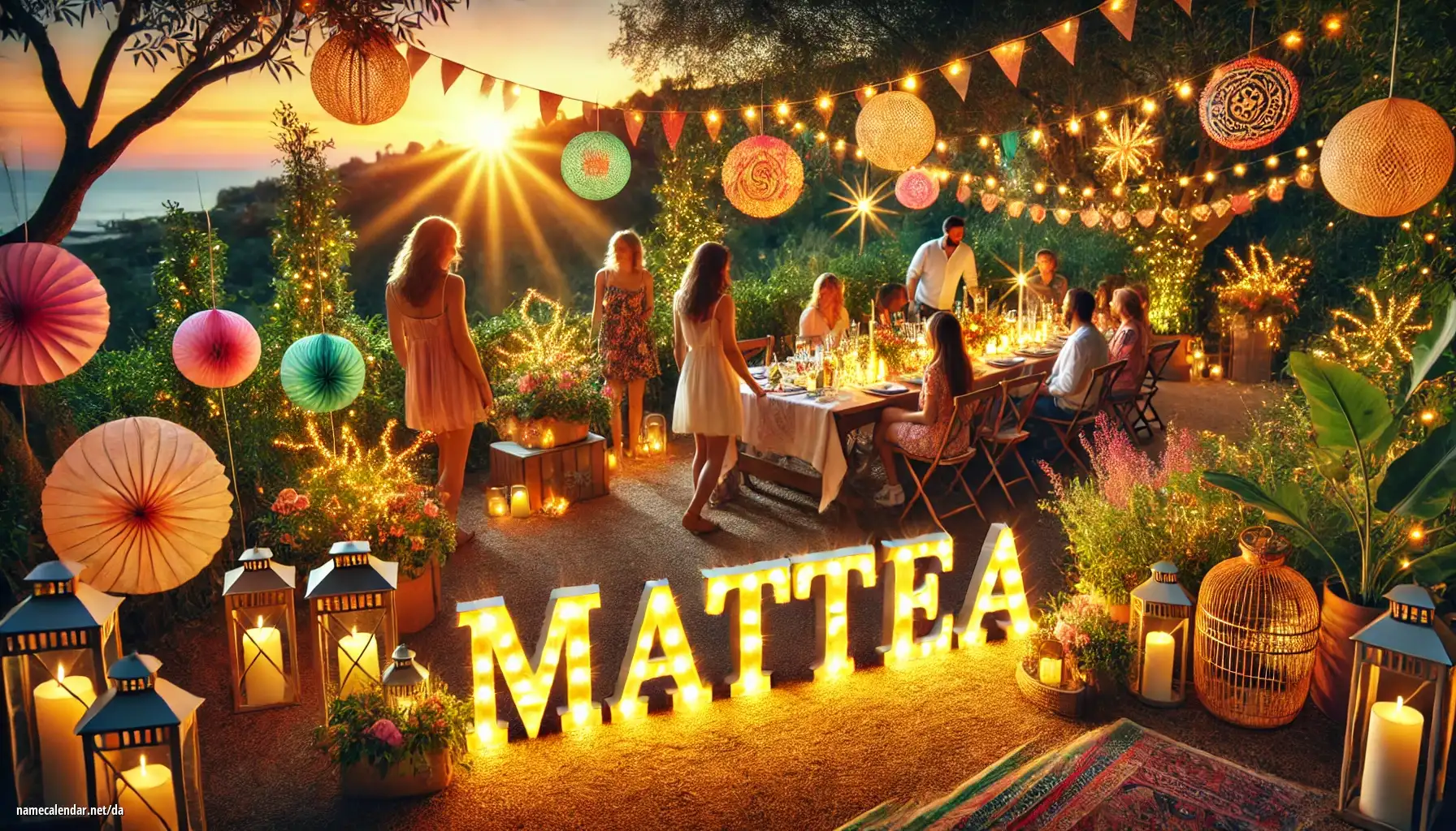 Fejring af navnedag og navn - Mattea