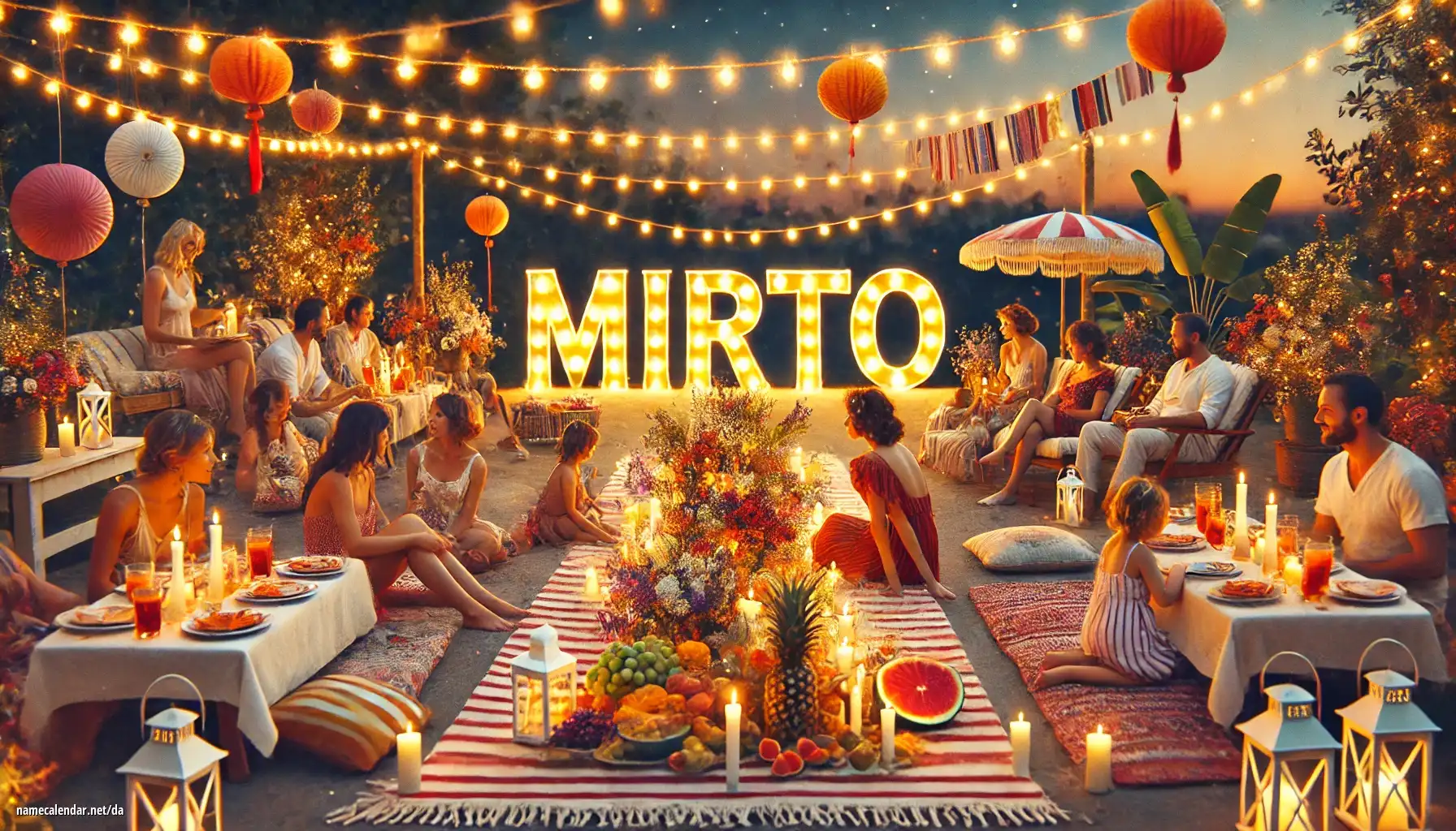 Fejring af navnedag og navn - Mirto