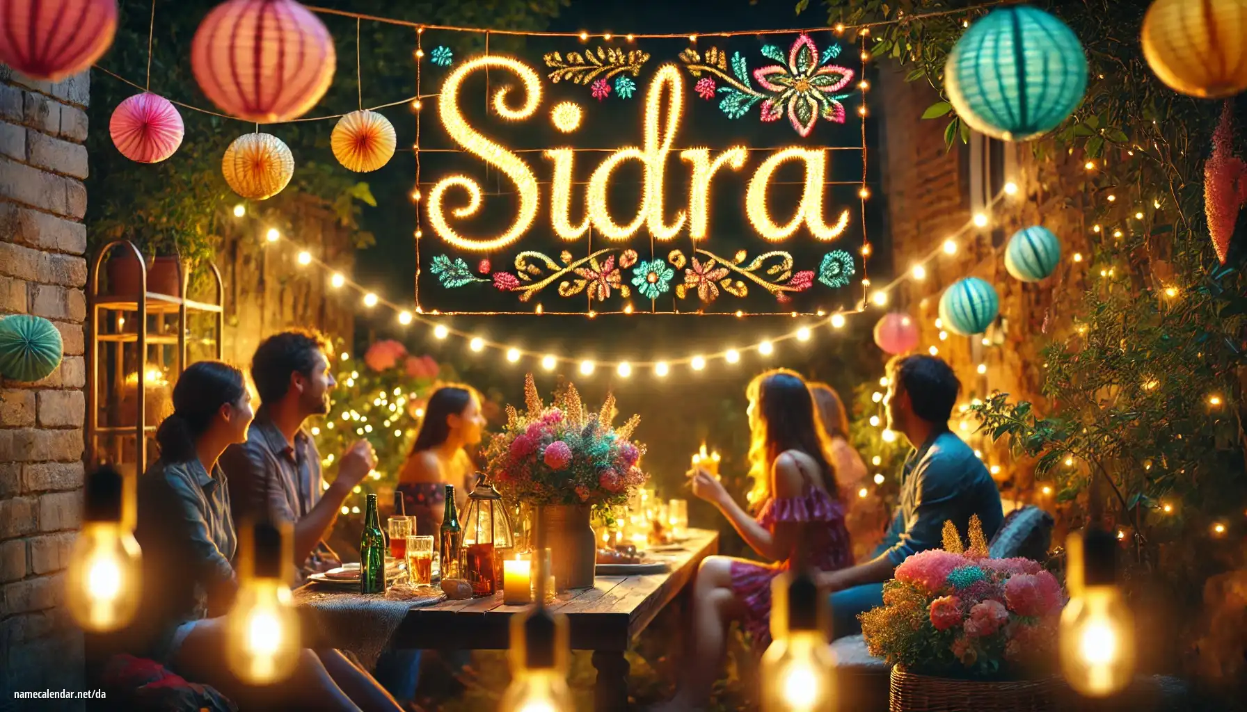 Fejring af navnedag og navn - Sidra