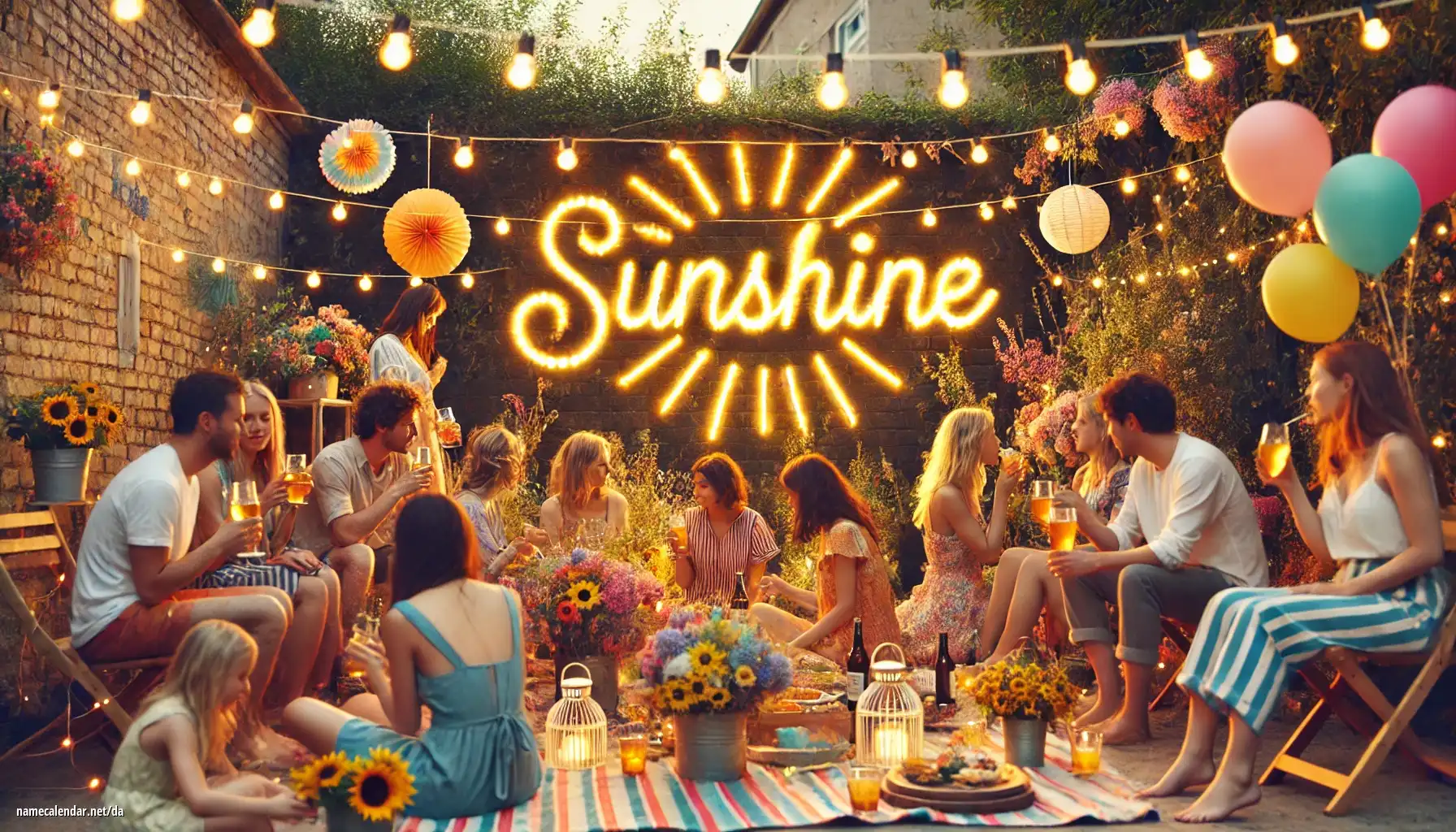 Fejring af navnedag og navn - Sunshine