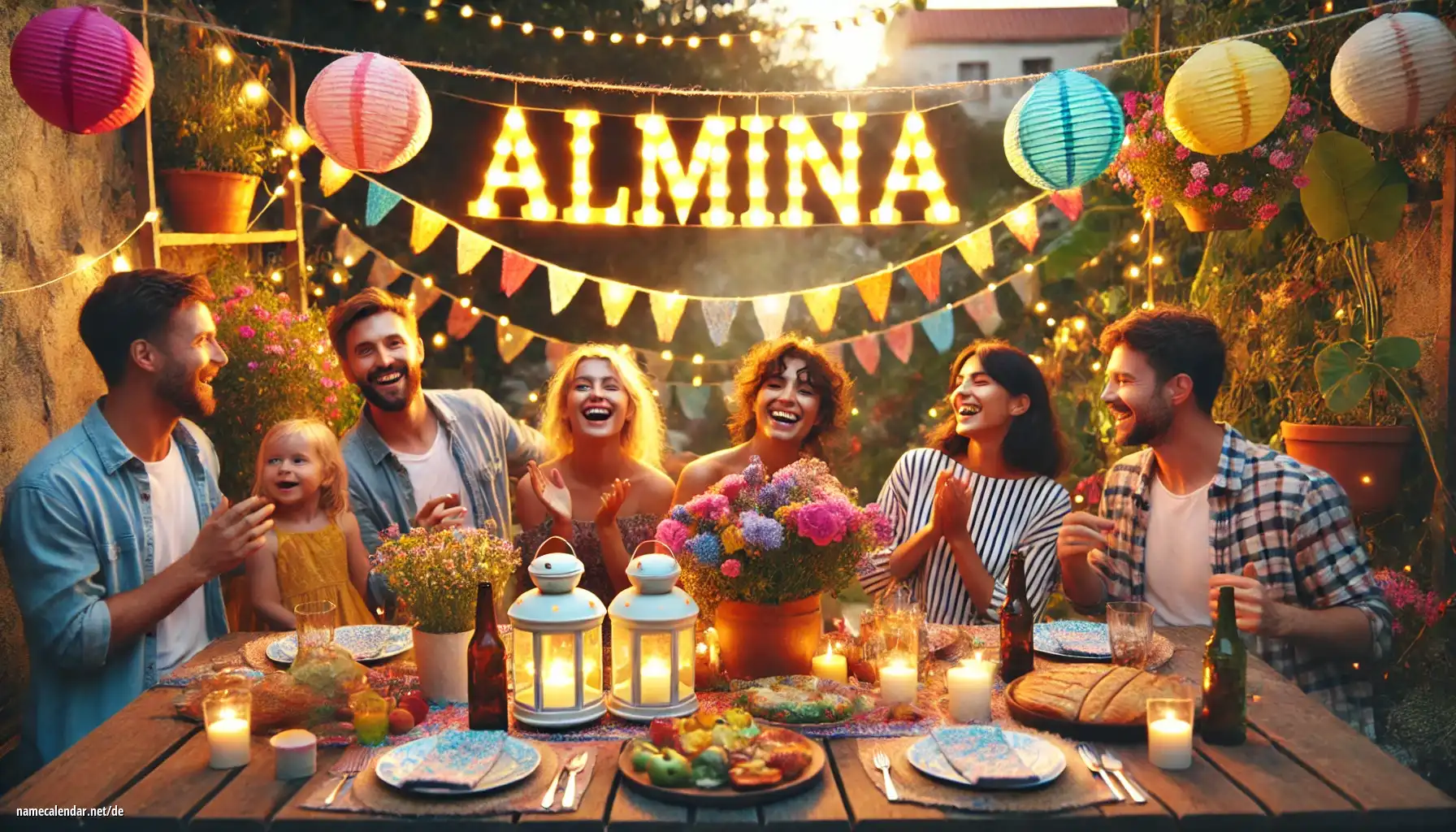 Feier des Namenstages und des Namens - Almina