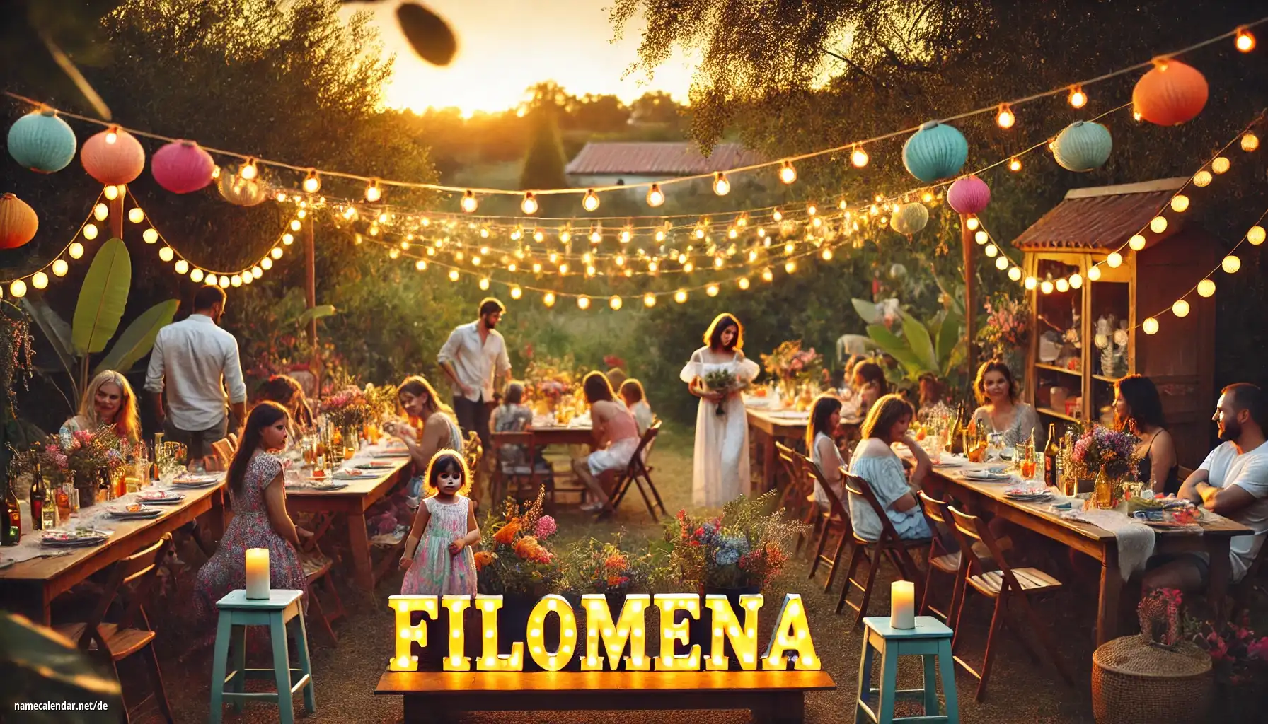 Feier des Namenstages und des Namens - Filoména