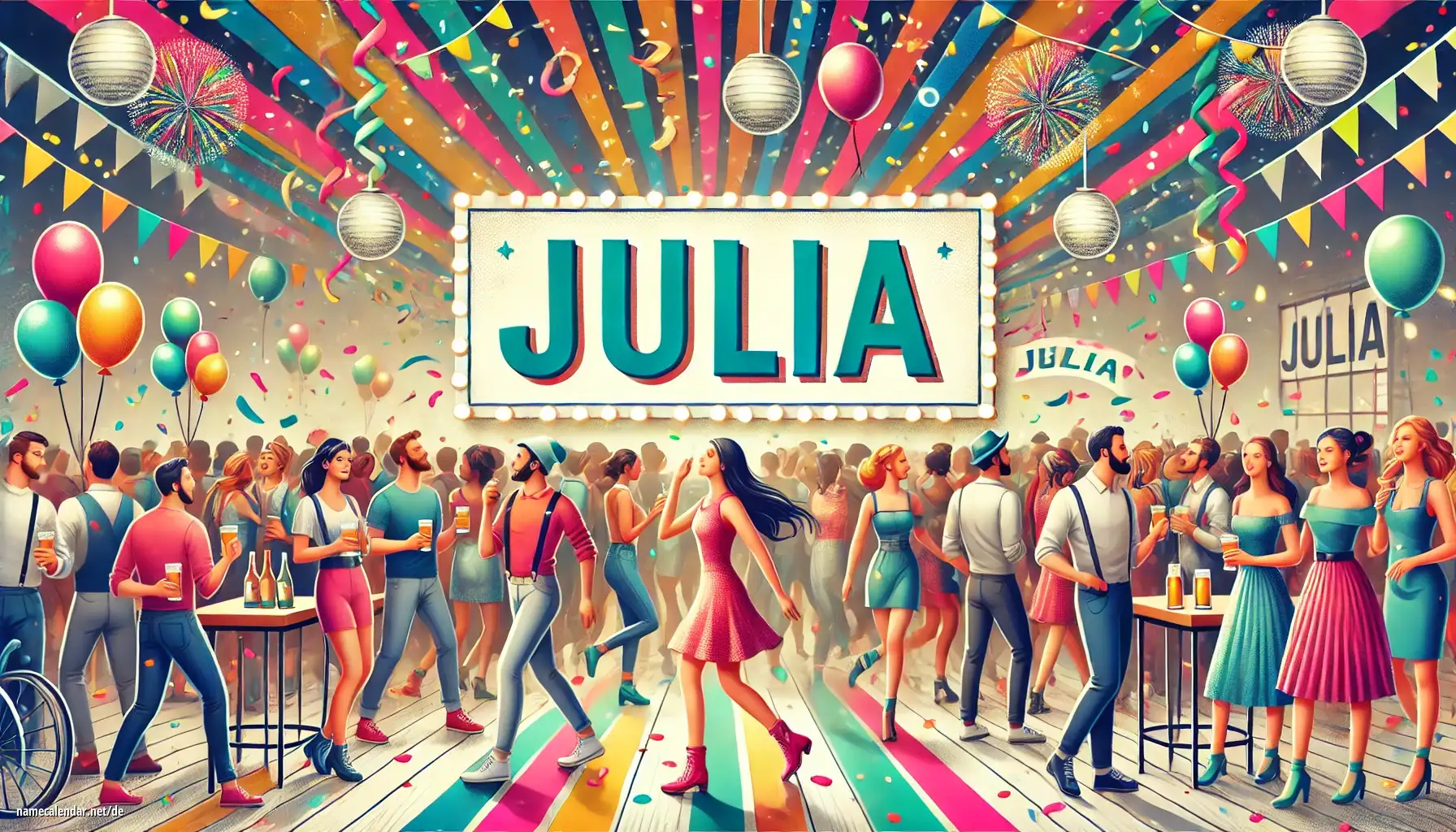 Feier des Namenstages und des Namens - Julia