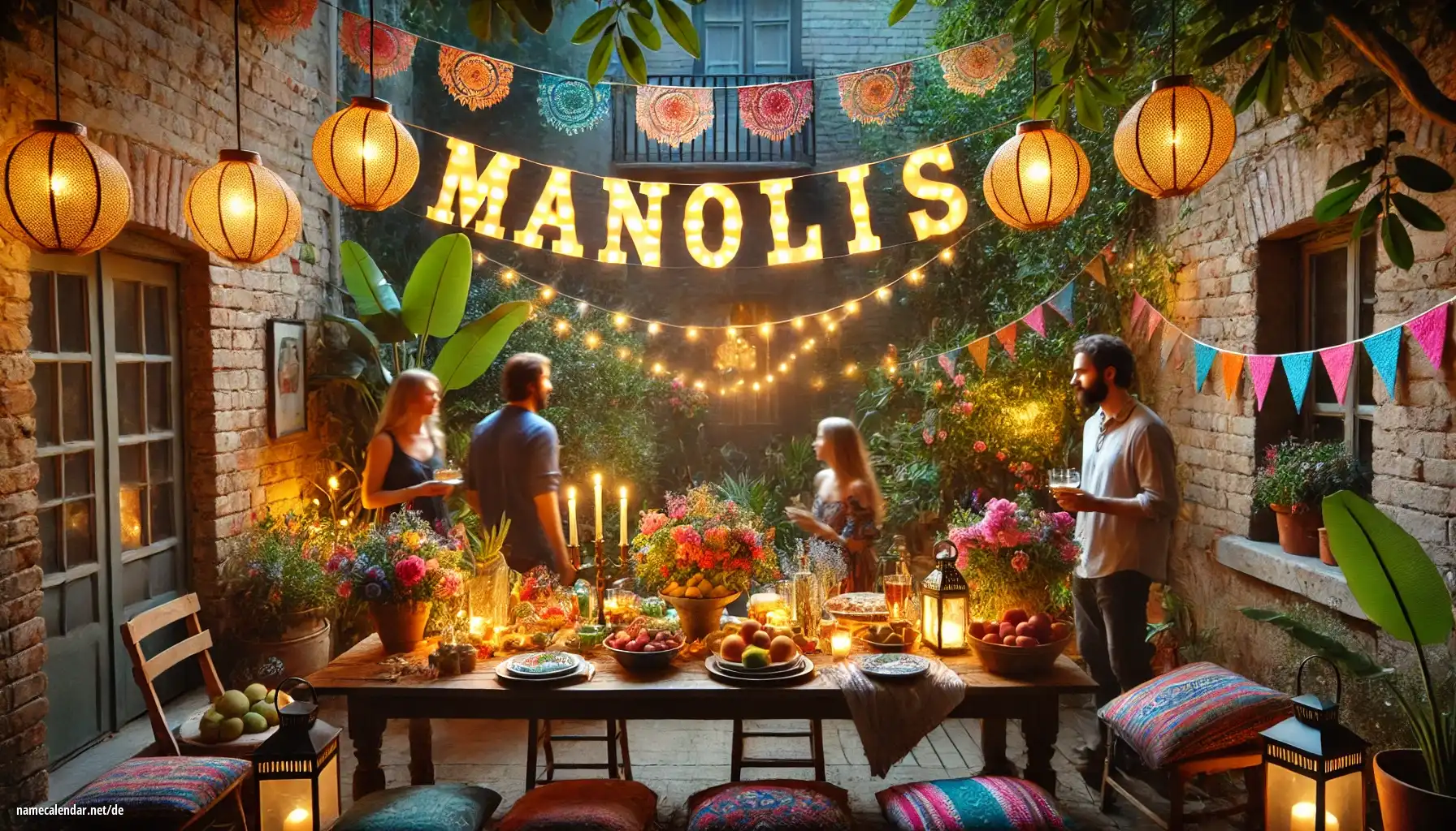 Feier des Namenstages und des Namens - Manolis