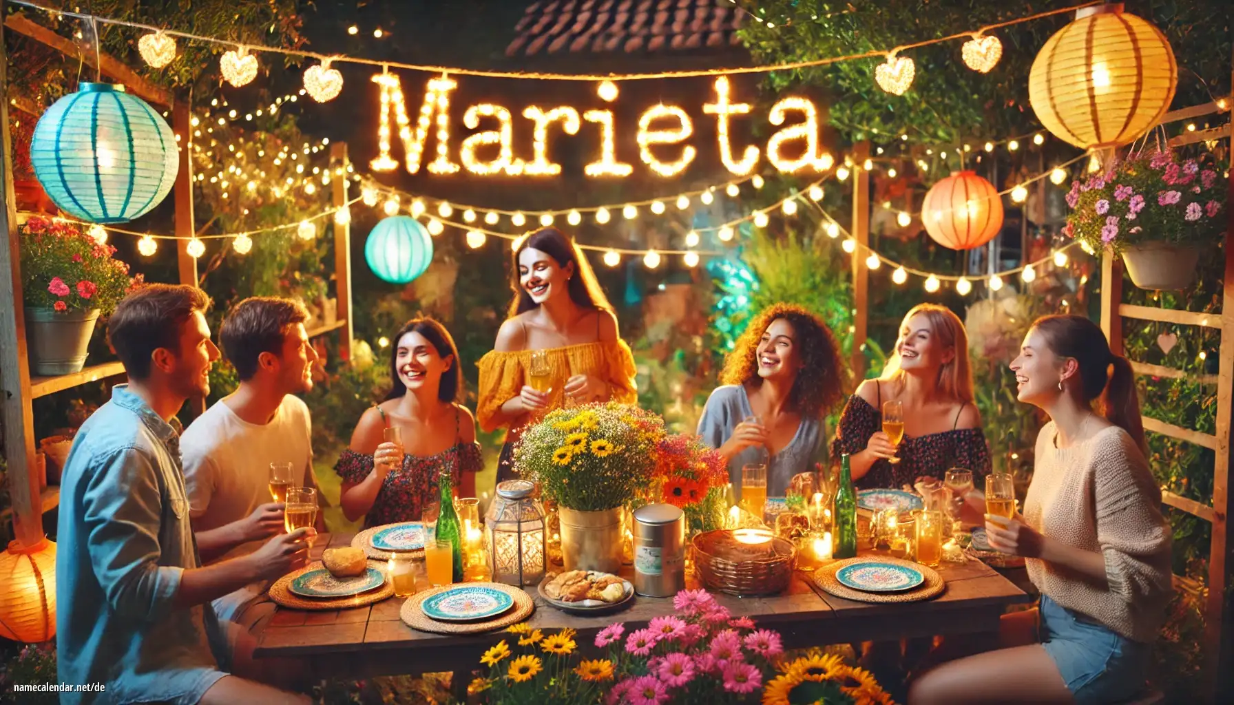 Feier des Namenstages und des Namens - Marieta