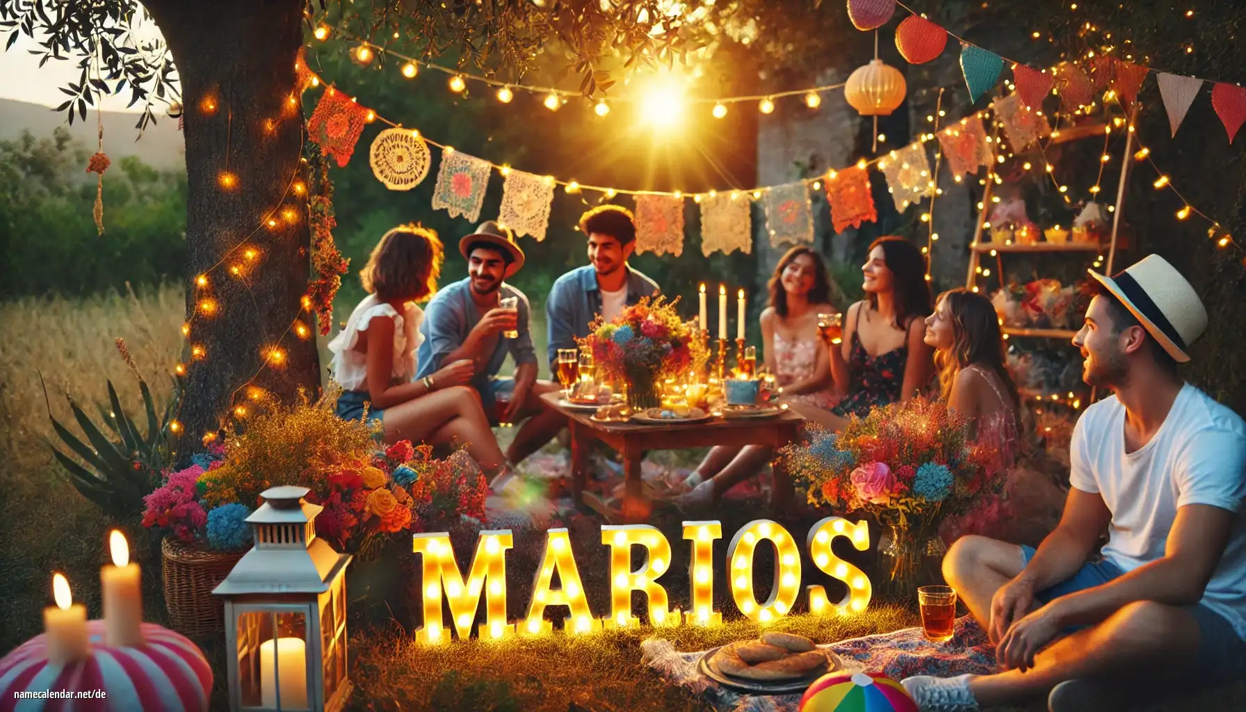 Feier des Namenstages und des Namens - Marios