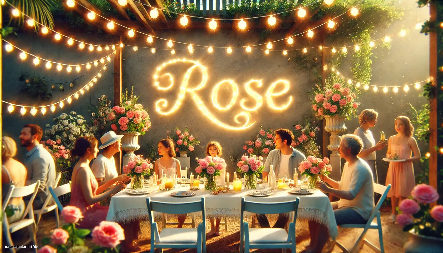 Feier des Namenstages und des Namens - Rose
