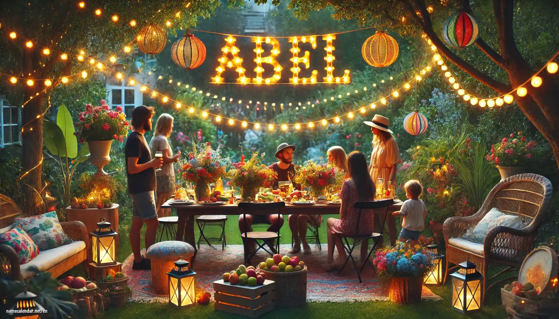 Celebration of name day and name - Ábel