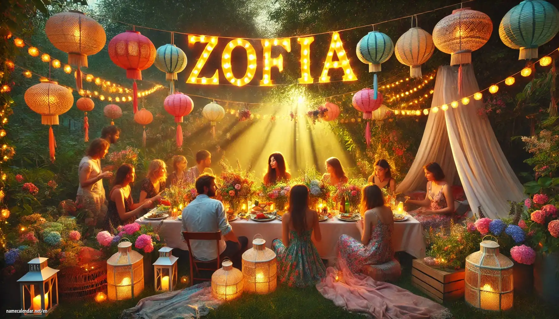 Celebration of name day and name - Žofia