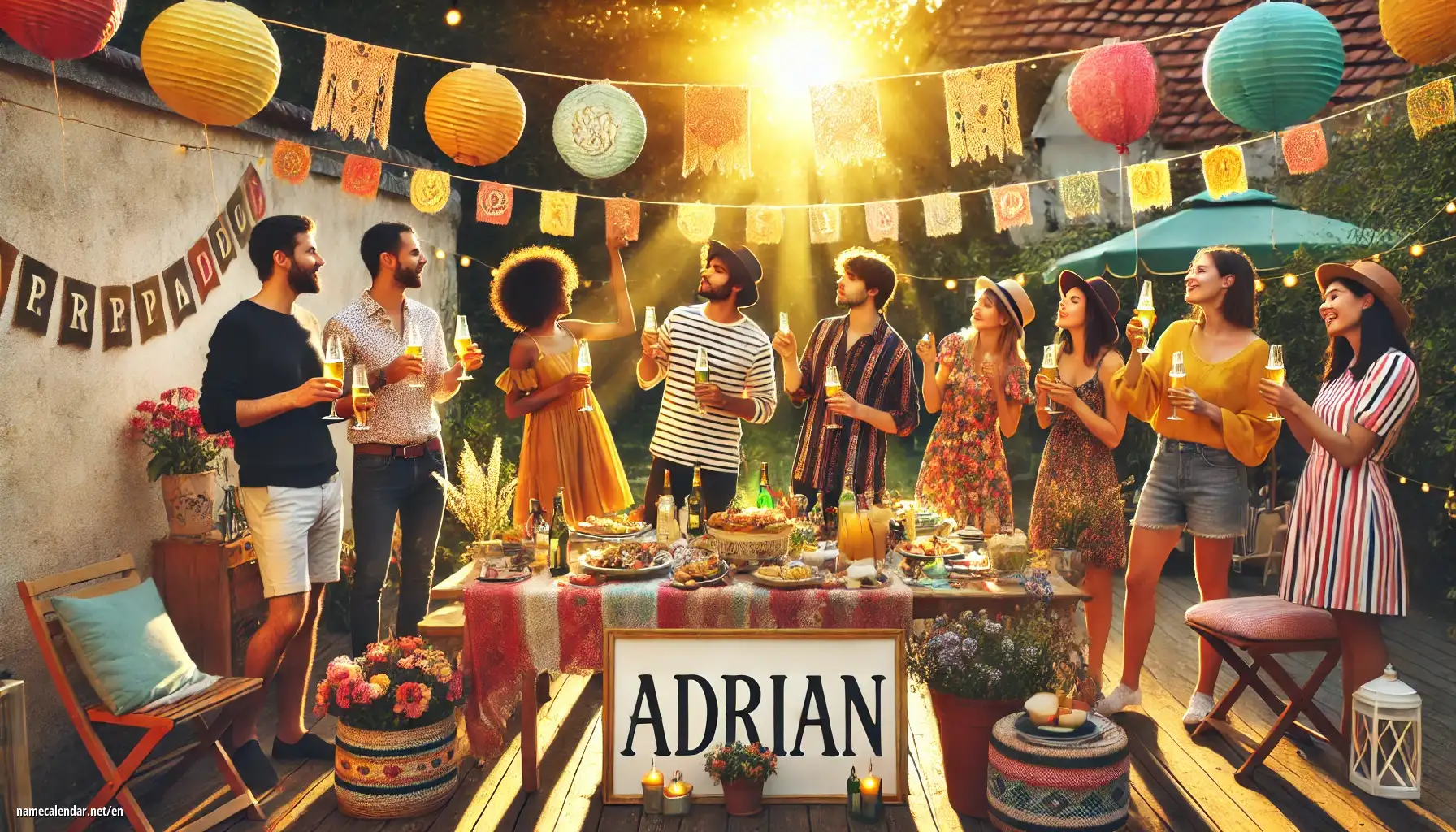 Celebration of name day and name - Adrian