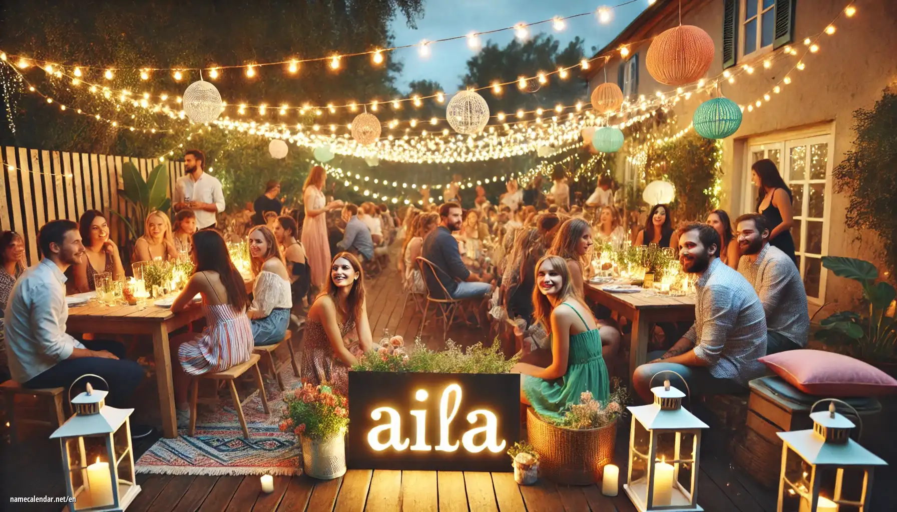Celebration of name day and name - Aila