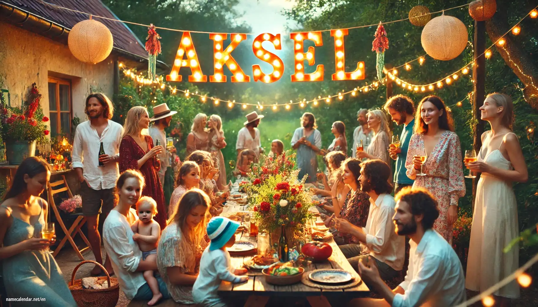 Celebration of name day and name - Aksel