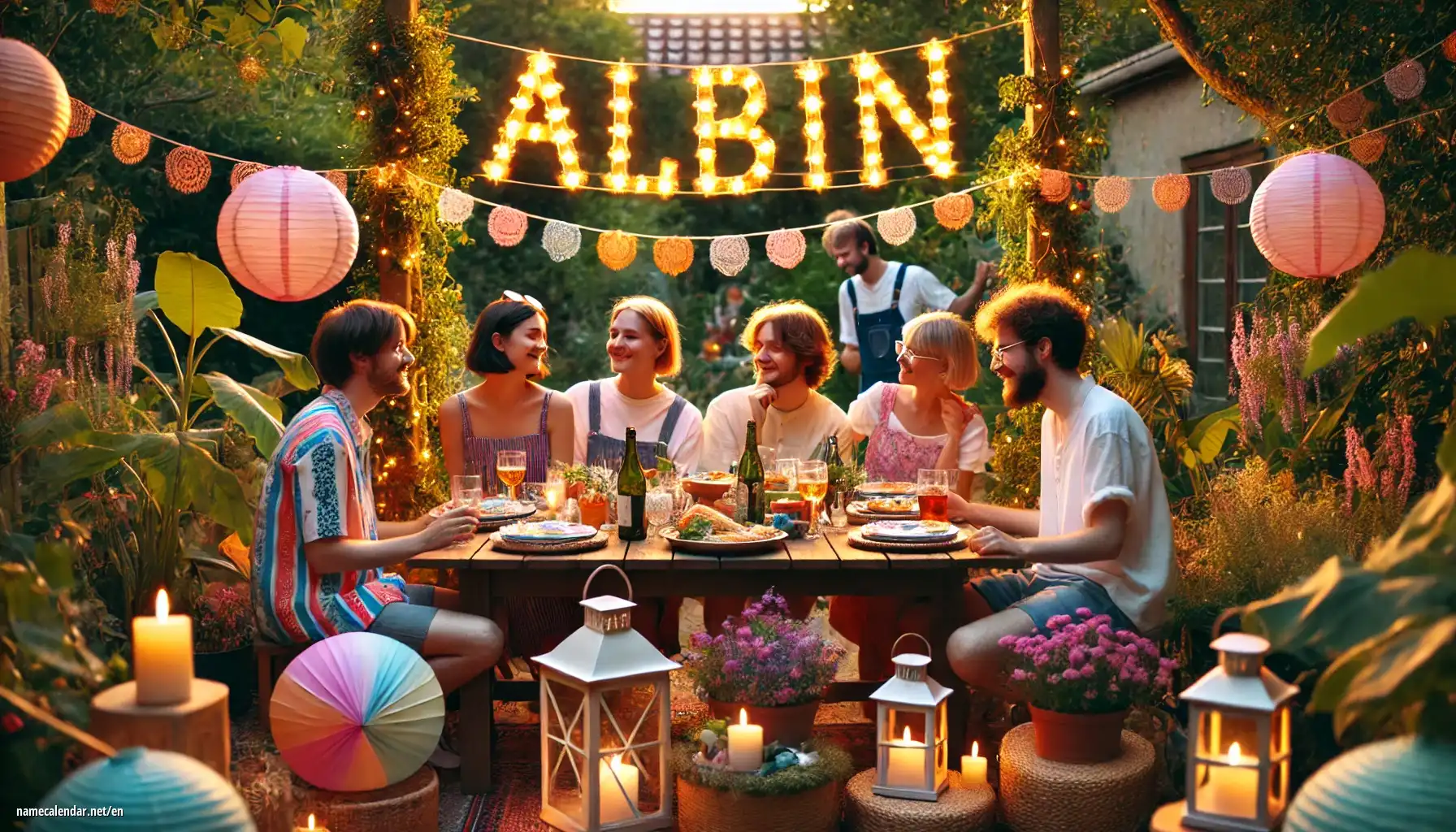 Celebration of name day and name - Albin