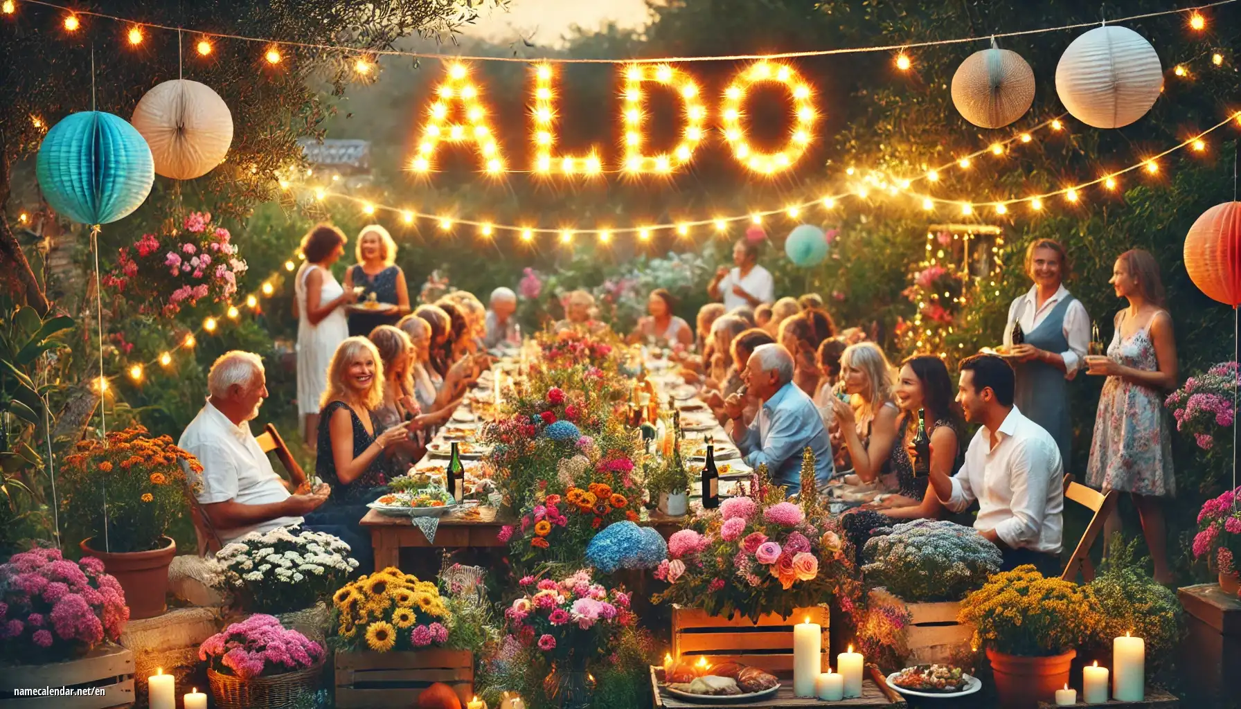 Celebration of name day and name - Aldo