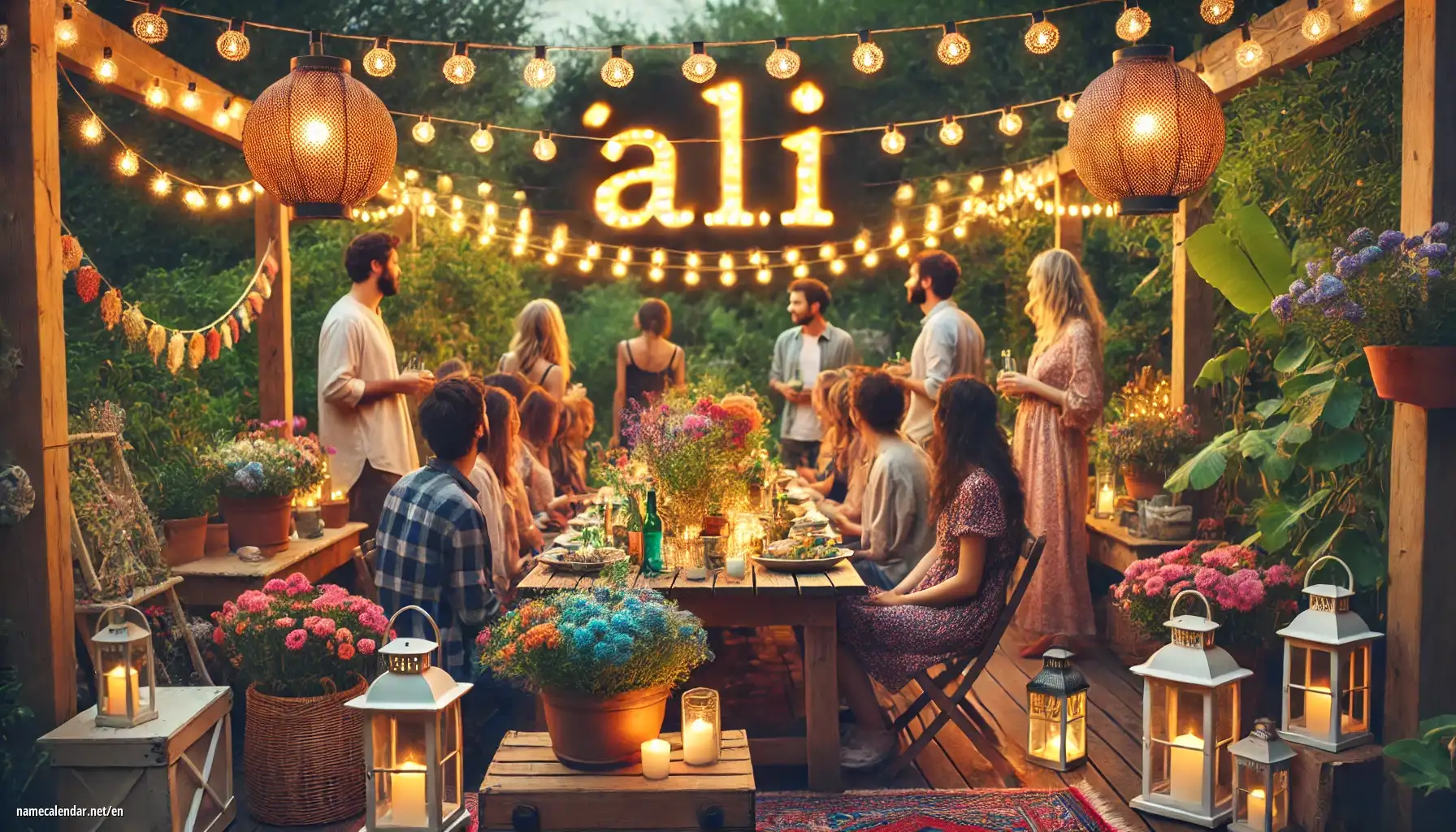 Celebration of name day and name - Ali